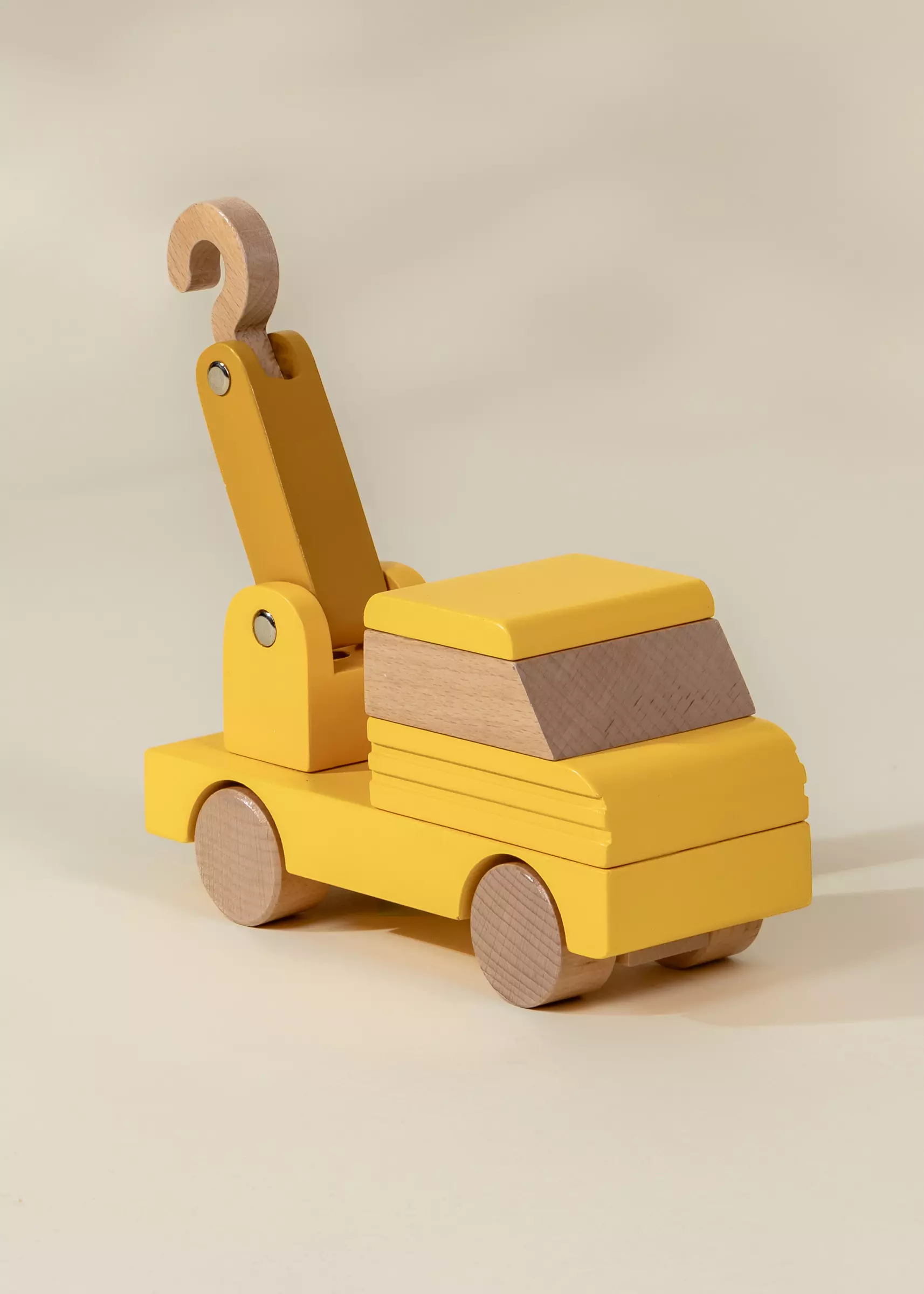 Coco Village Wooden Construction Vehicle - Tow Truck - Image 4