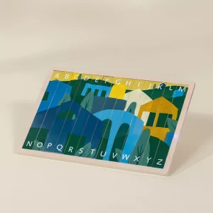 Coco Village Alphabet Wooden Tab Puzzle - 13 pcs