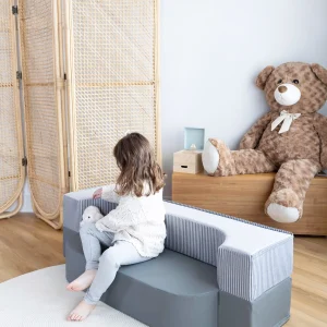 Coco Village Transformable Vegan Leather Kid Sofa - Shades of Night