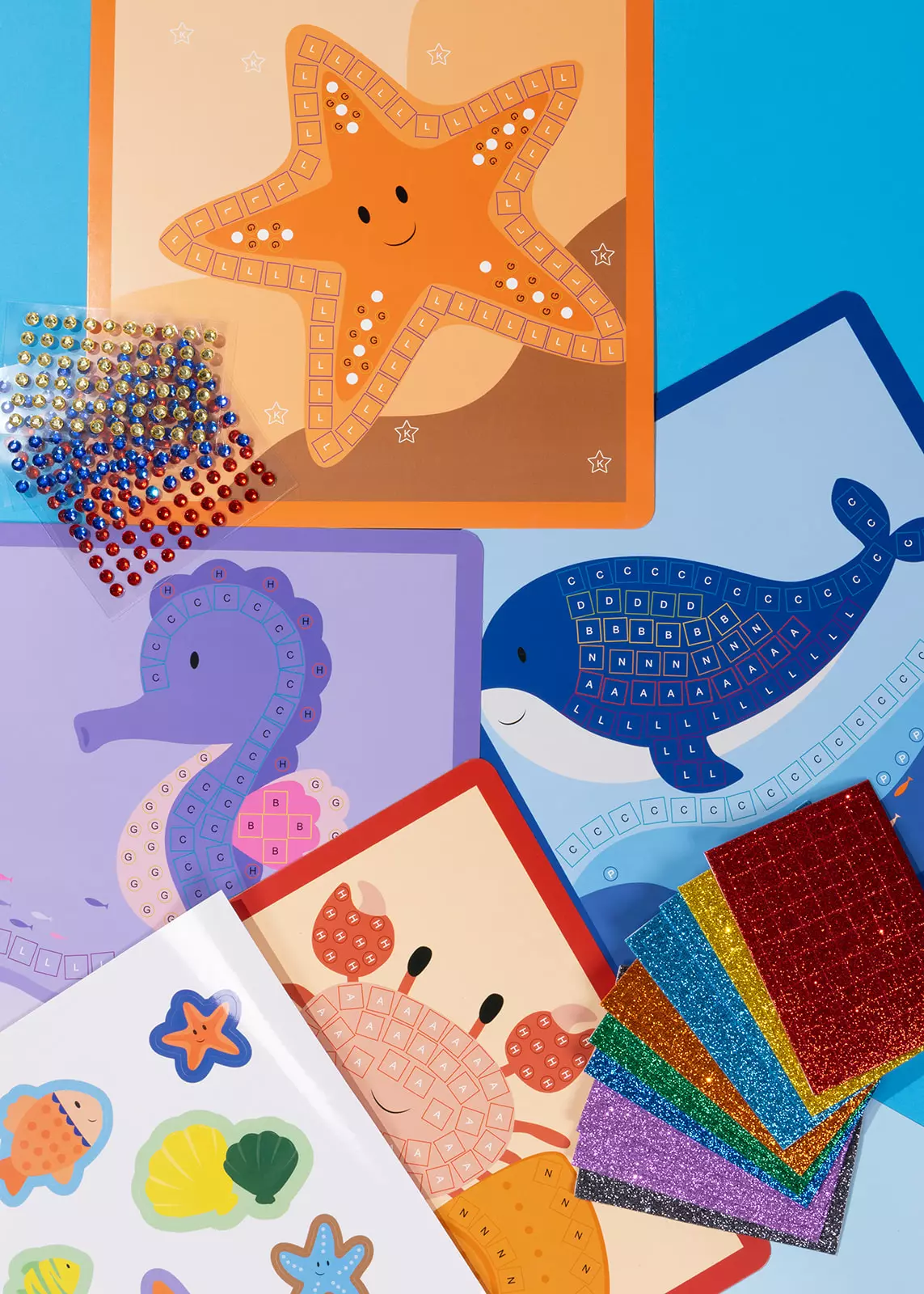 Coco Village Ocean Mosaic Stickers Art Set - 8 pcs - Image 4
