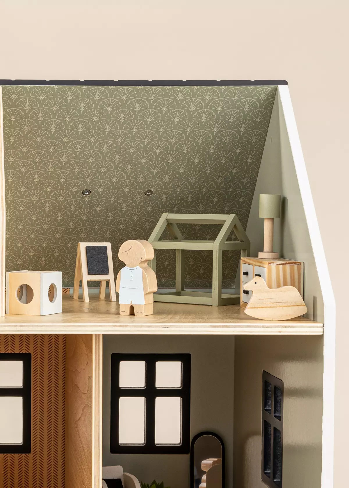 Coco Village Wooden Doll House Kids Room Furniture (10pcs) - Image 9