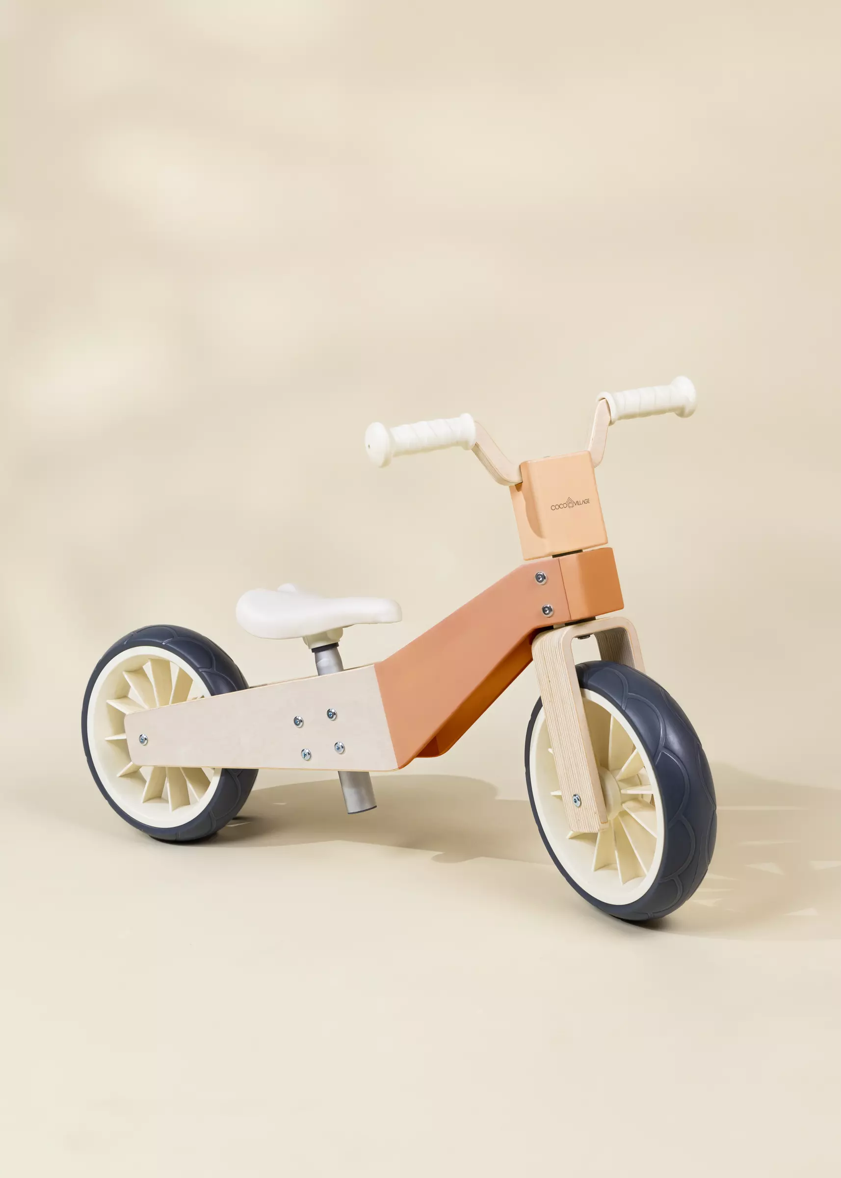 Coco Village Evolutive Wooden Balance Bike - 3 in 1 – Grapefruit - Image 6
