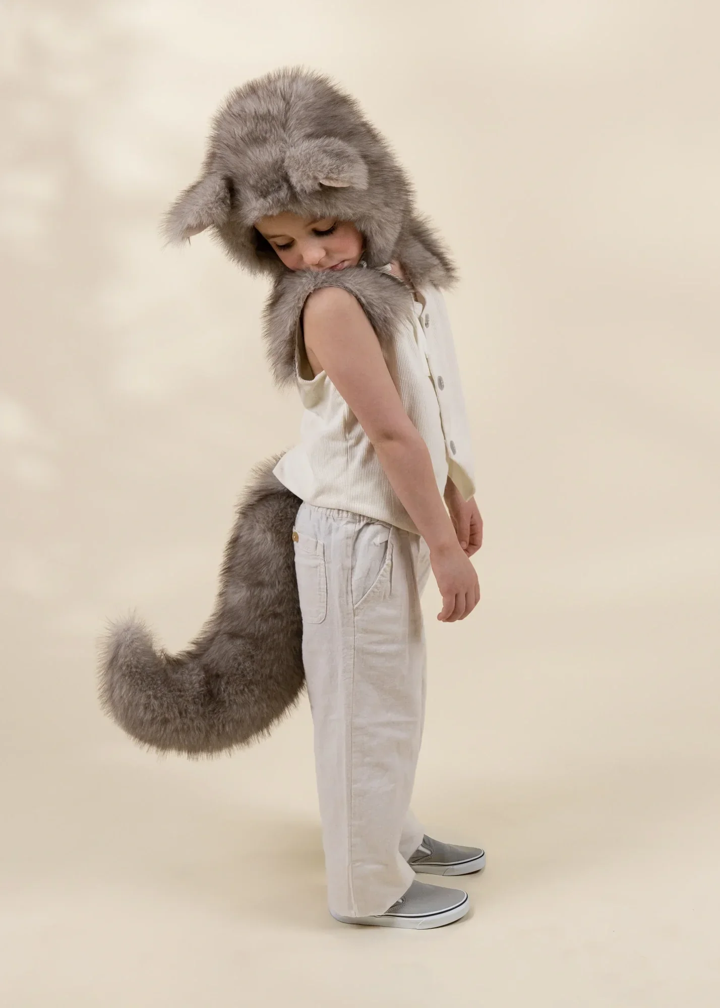 Coco Village Role Play Dress-Up Wolf Fur Hat & Tail Set - Image 3