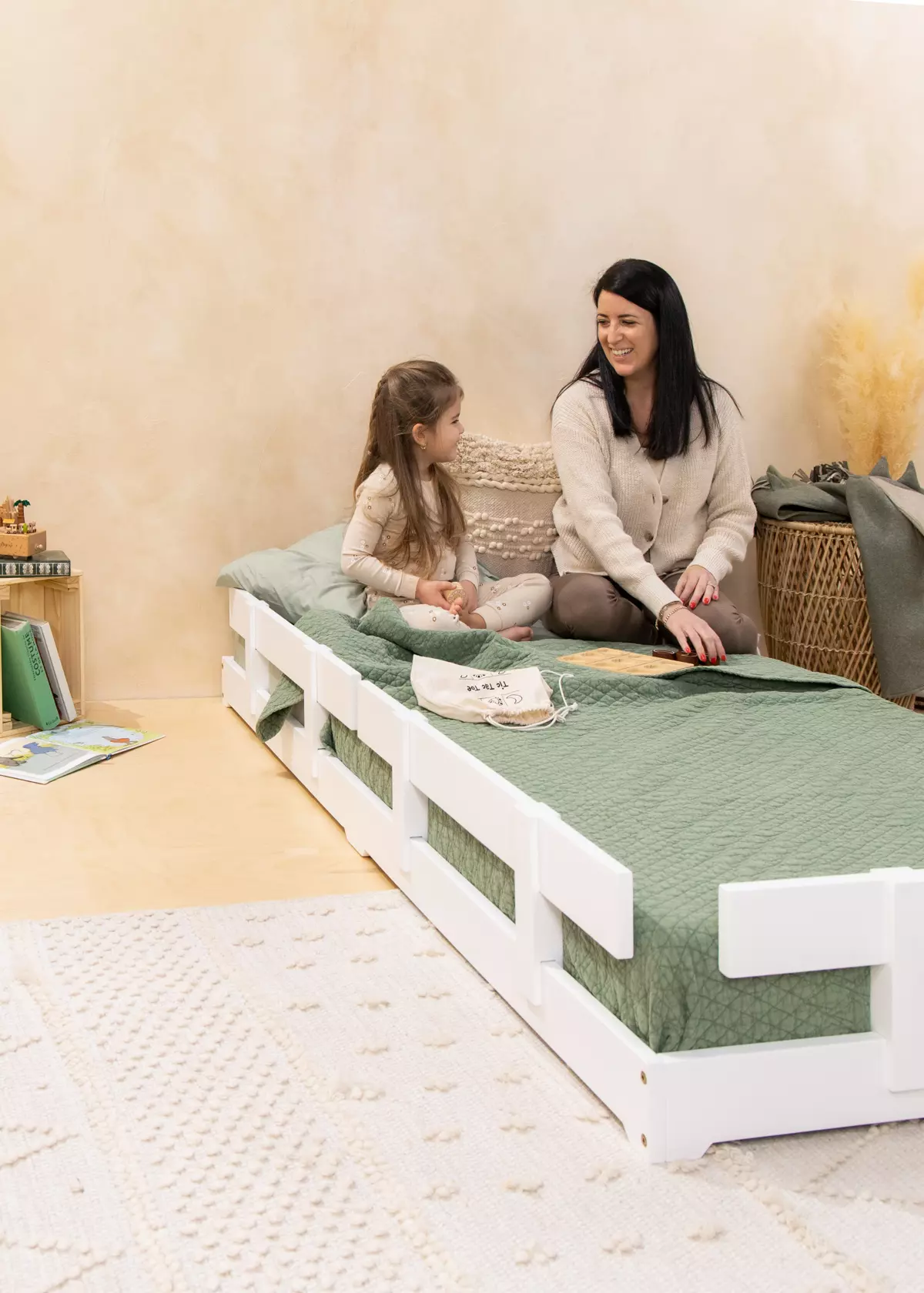 Coco Village Wooden Bed Frame - White - Image 2