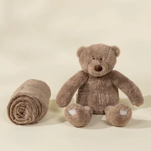 Coco Village Bear Plush Toy Snuggling Blanket