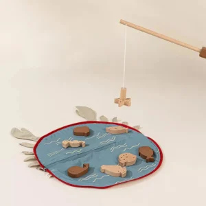 Coco Village Wooden Fishing Game with Bag