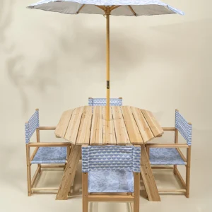 Coco Village Kids’ Patio Set 4 Chairs and Parasol–Under the Sea