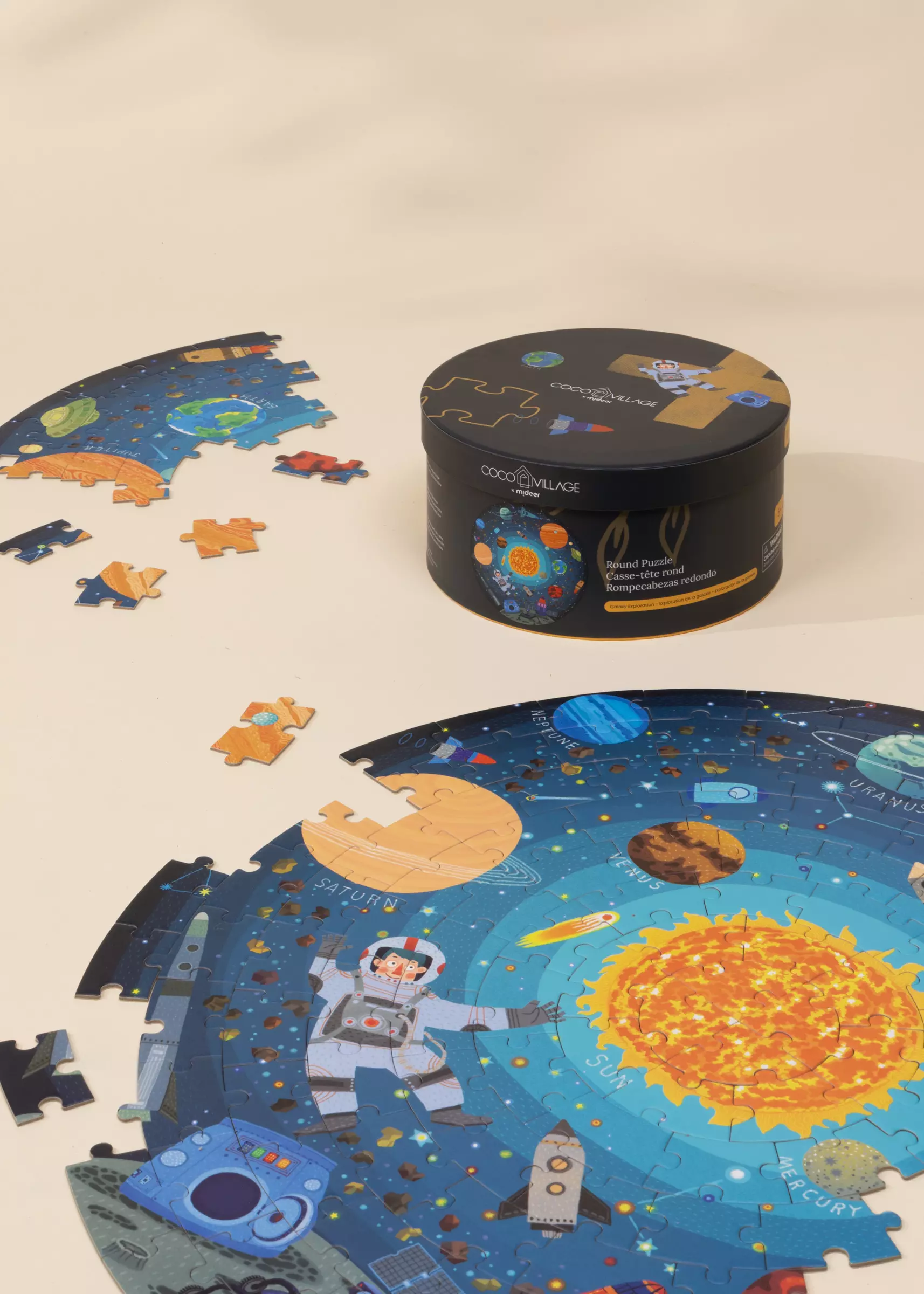 Coco Village Round Puzzle - Galaxy Exploration - 150pcs