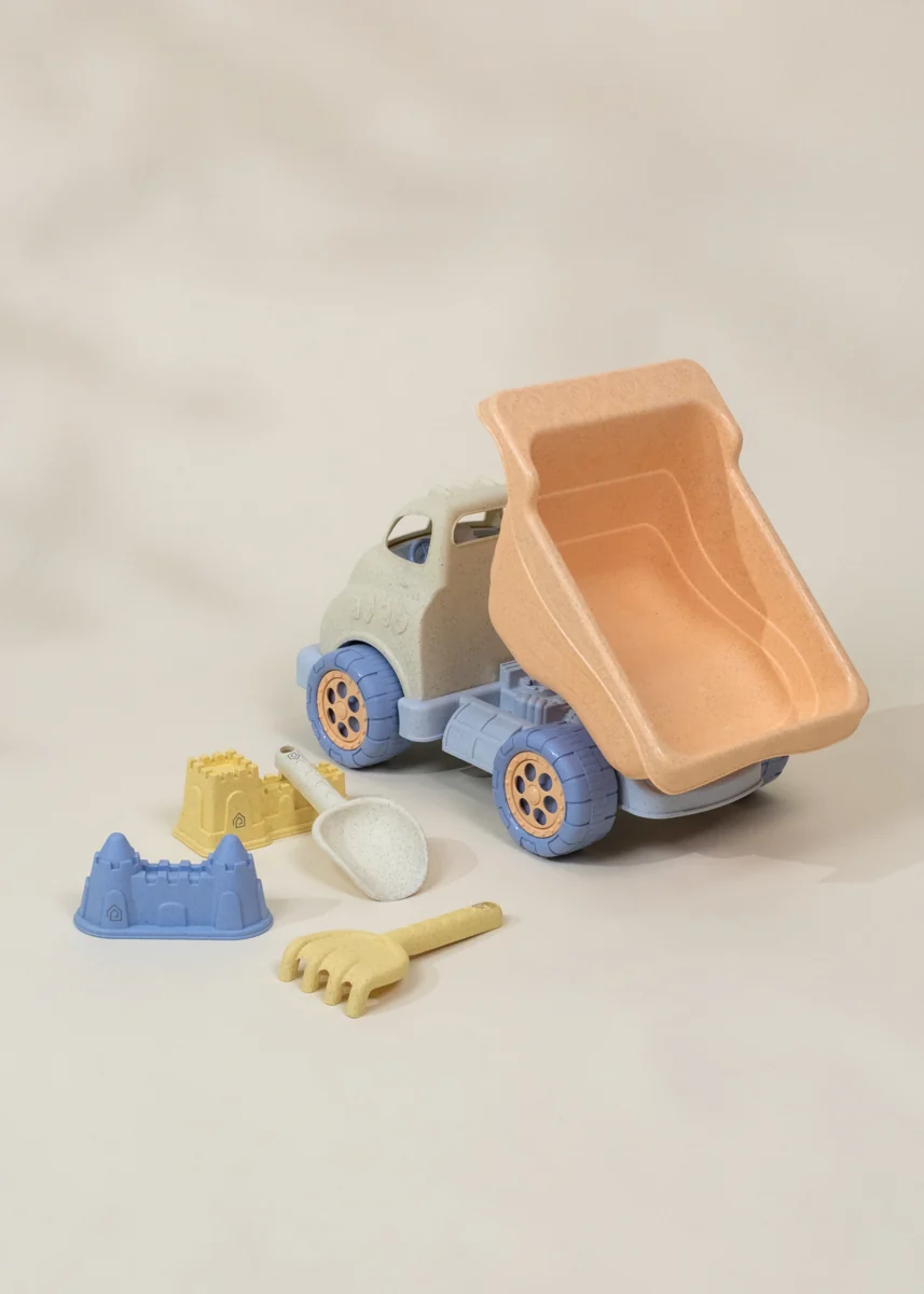 Coco Village Oversized 5-Piece Wheat Straw Sand Toy Set – Dump Truck & Accessories - Image 7
