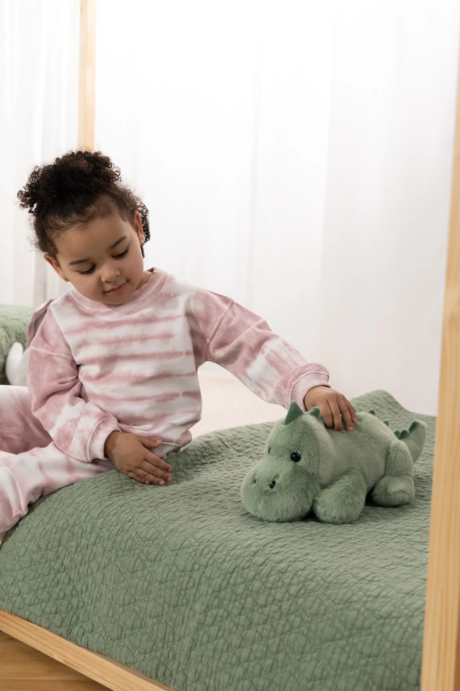 Coco Village Dino Plush Toy - Light Green Stegosaurus - Image 2