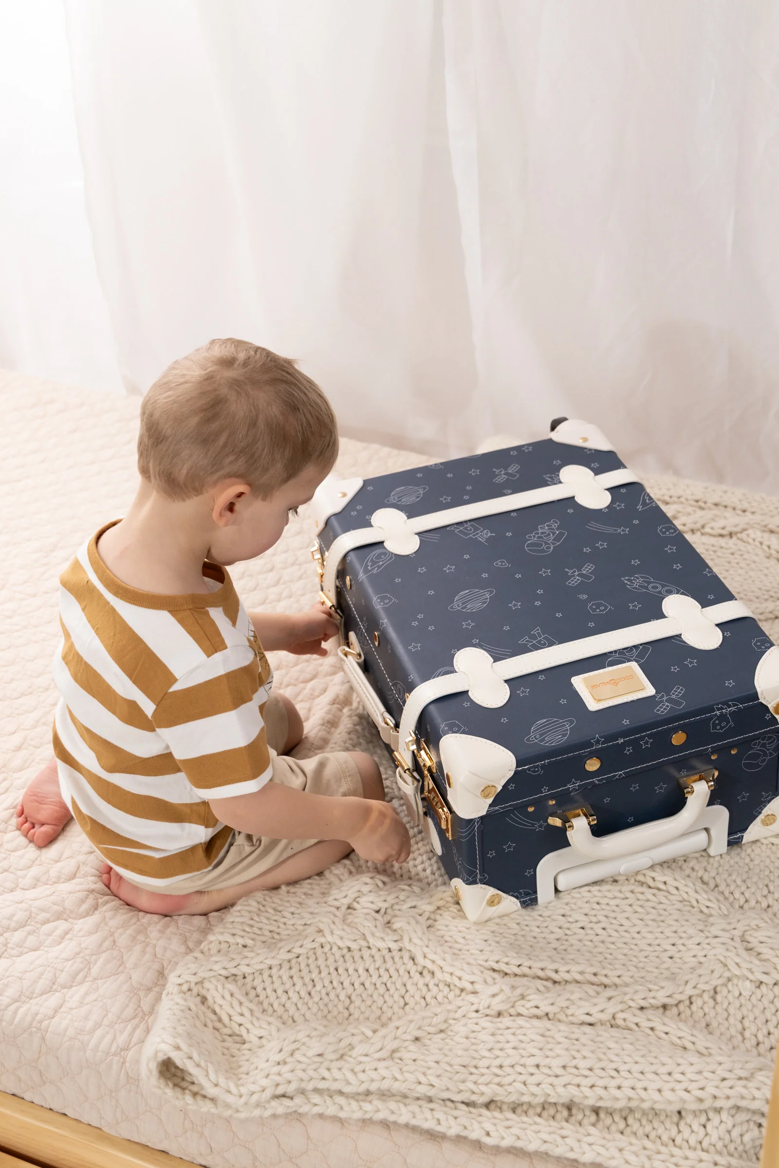 Coco Village Vegan Leather Carry-On Suitcase - Space - Image 15