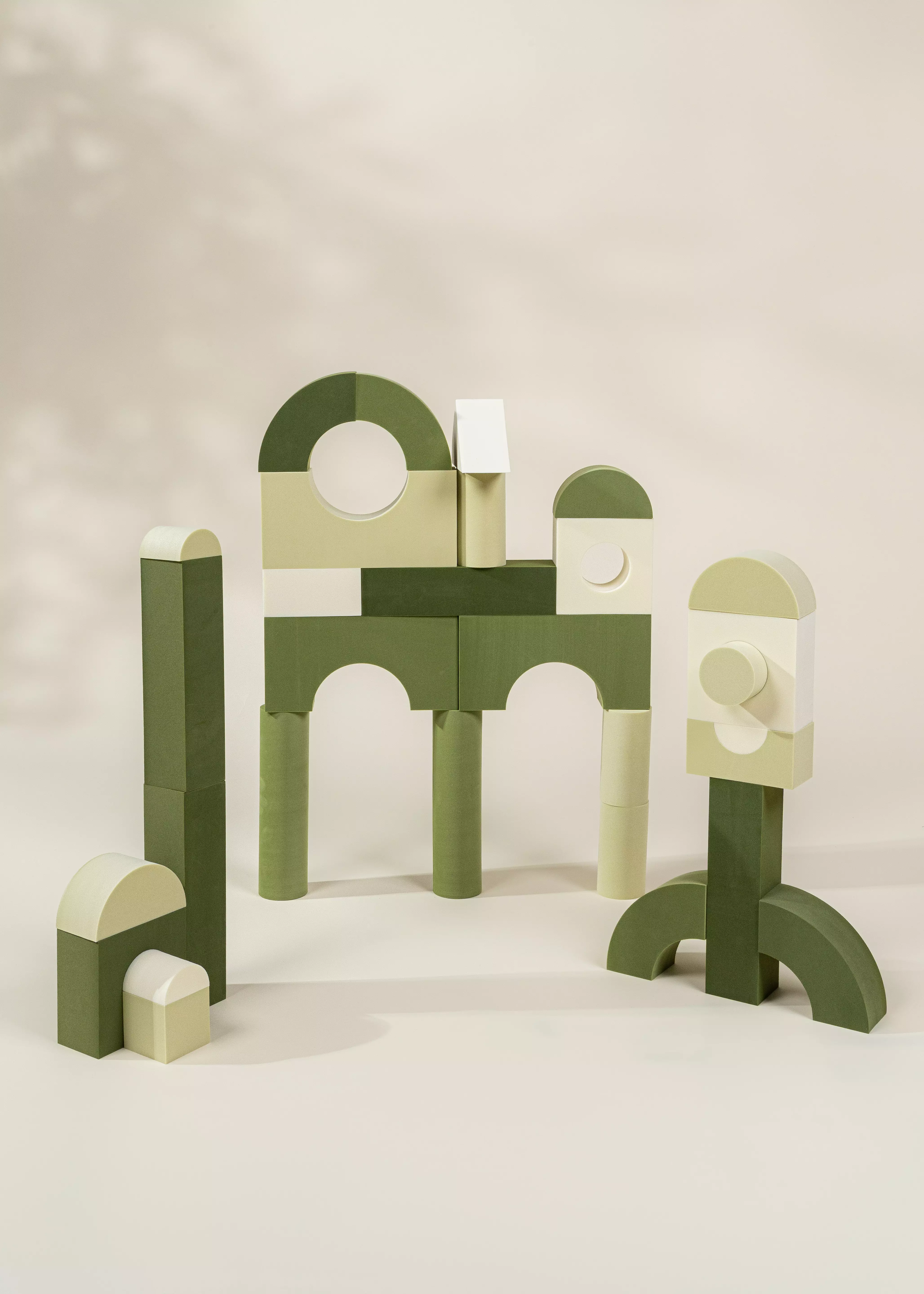 Coco Village EVA Foam Building Blocks Set - Medium (52pcs) GREEN COMBO - Image 2