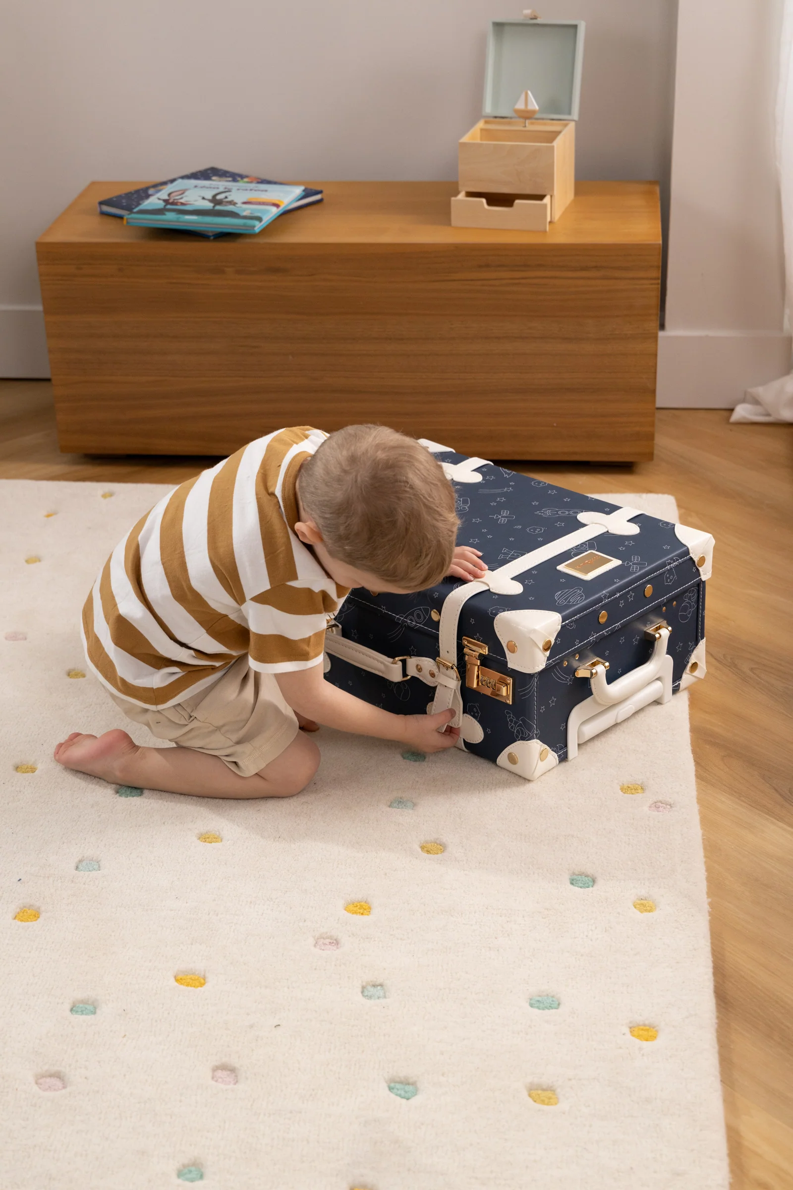 Coco Village Vegan Leather Carry-On Suitcase - Space - Image 8