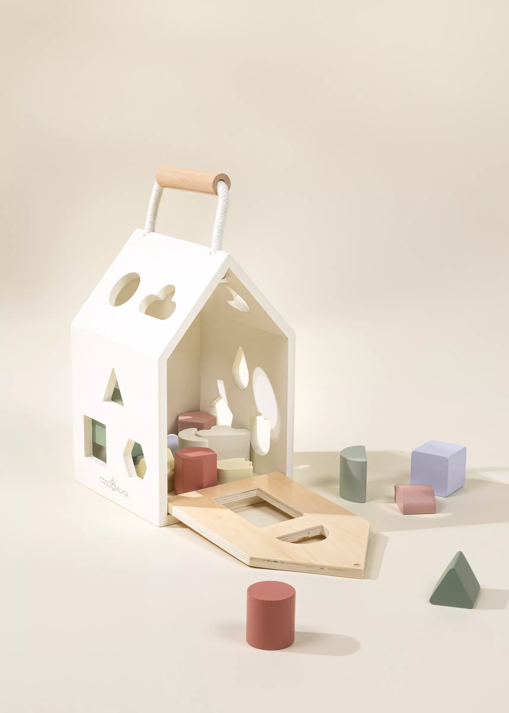 Coco Village Wooden Shapes Sorting House - Image 3