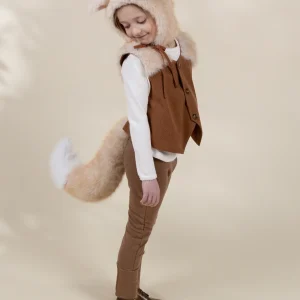 Coco Village Role Play Dress-Up Fox Fur Hat Vest & Tail Set