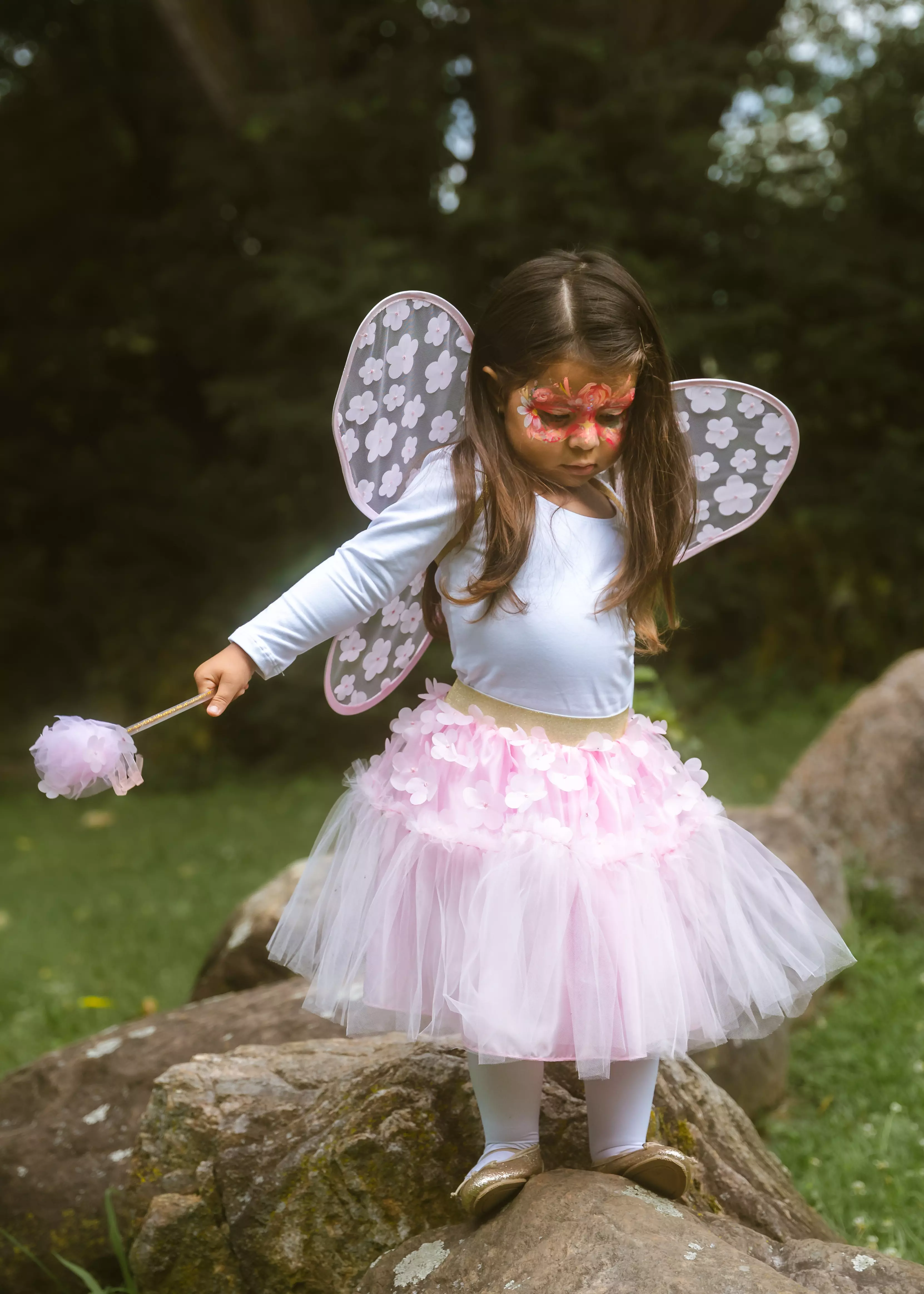 Coco Village Flower Tutu, Wings & Wand Costume - 7-8Y - Image 9
