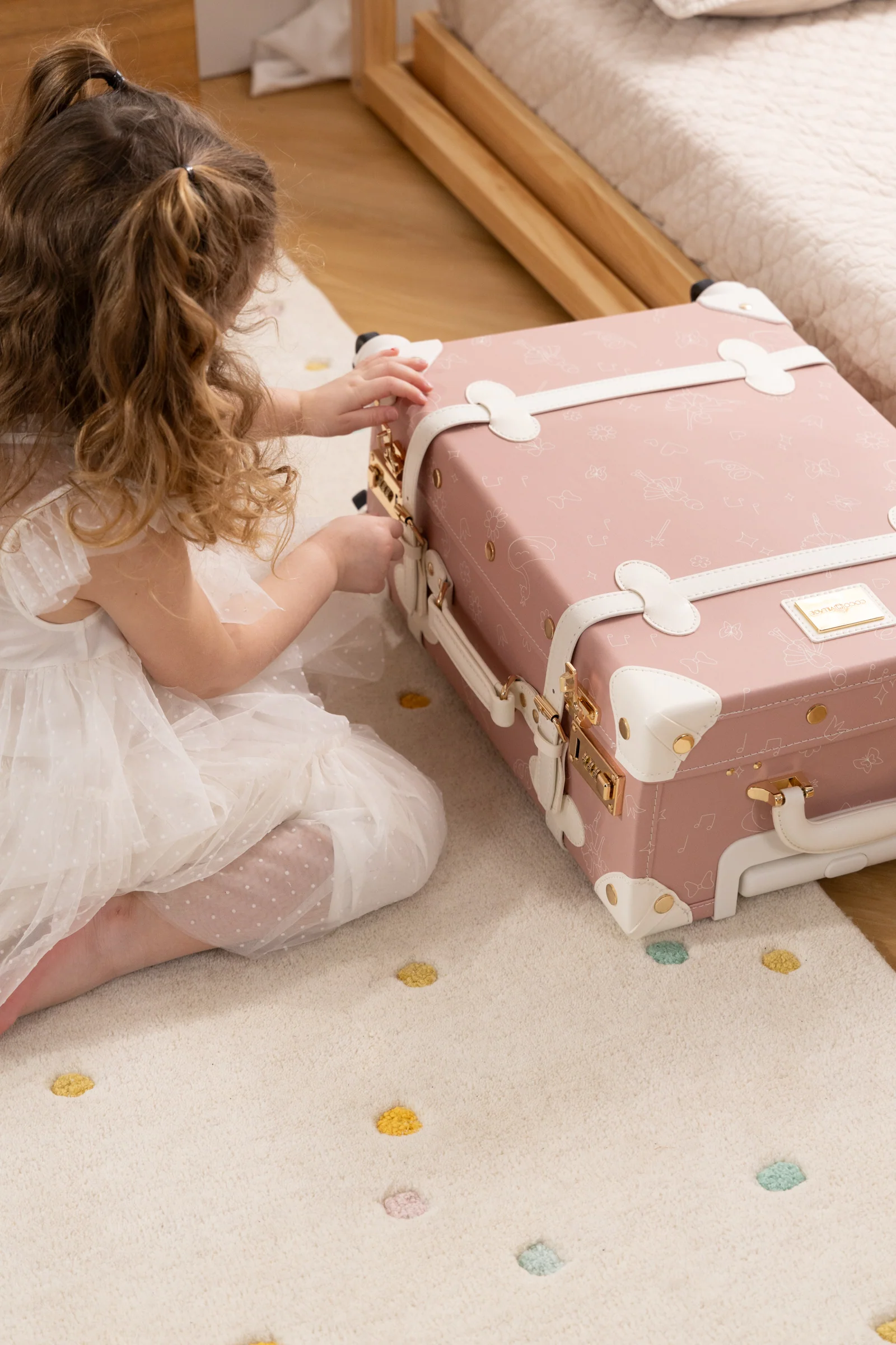 Coco Village Vegan Leather Carry-On Suitcase - Ballerina - Image 9