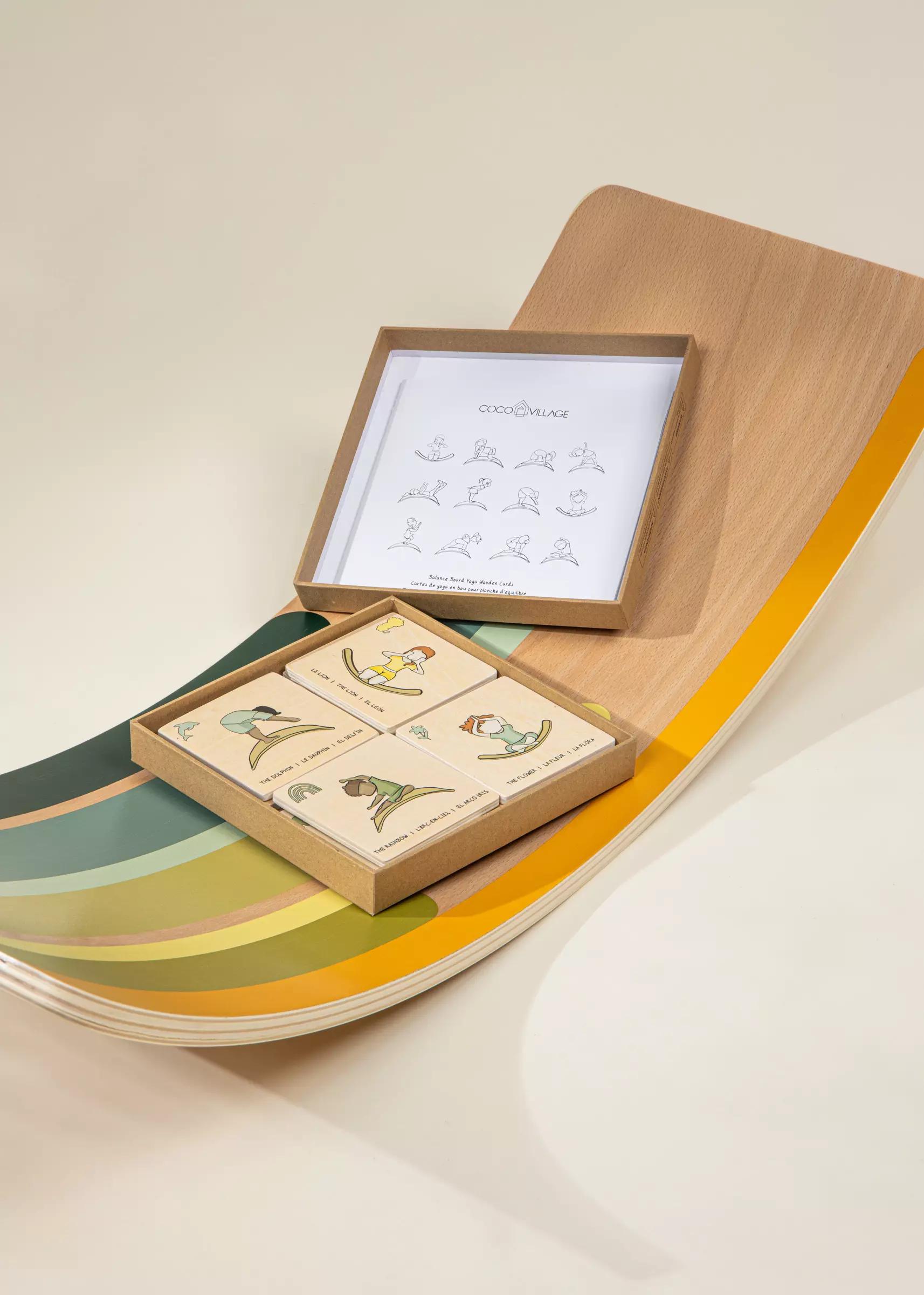 Coco Village Balance Board Yoga Wooden Cards - Image 9