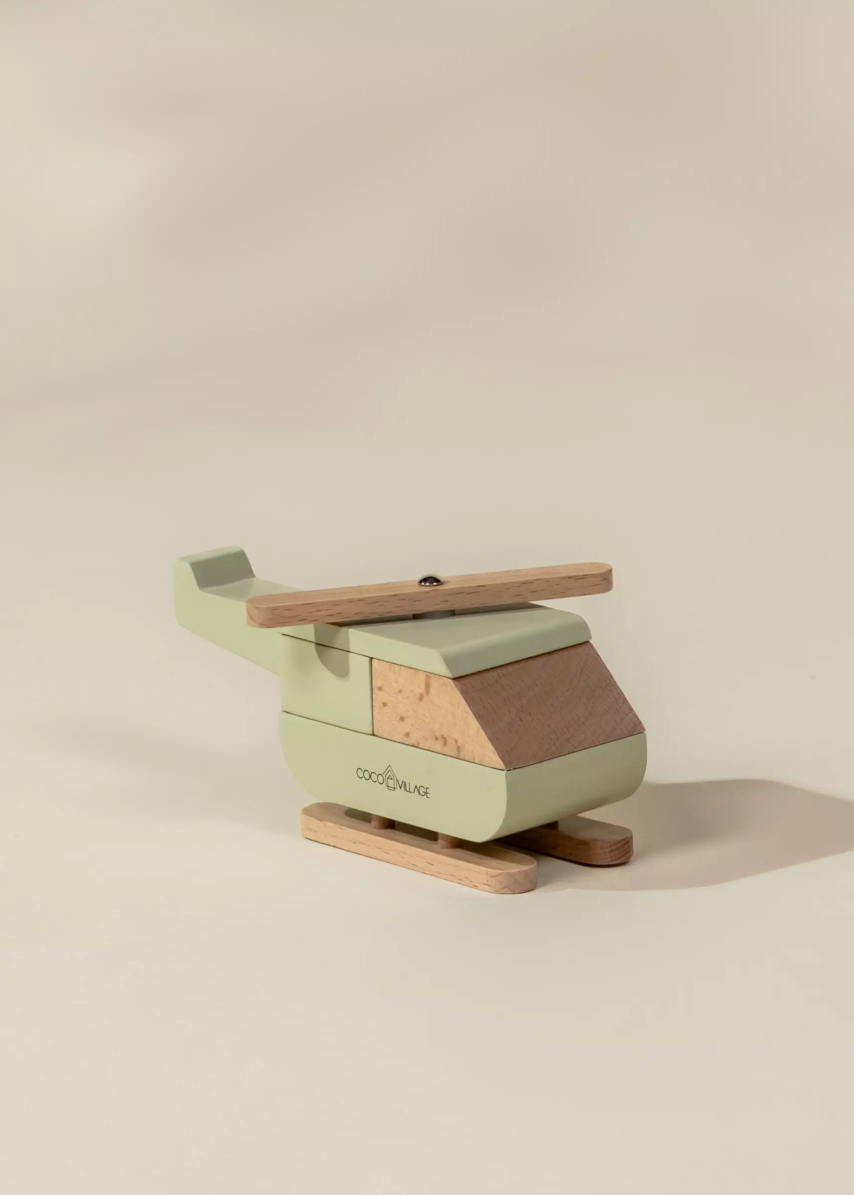 Coco Village Wooden Vehicle - Helicopter - Image 3