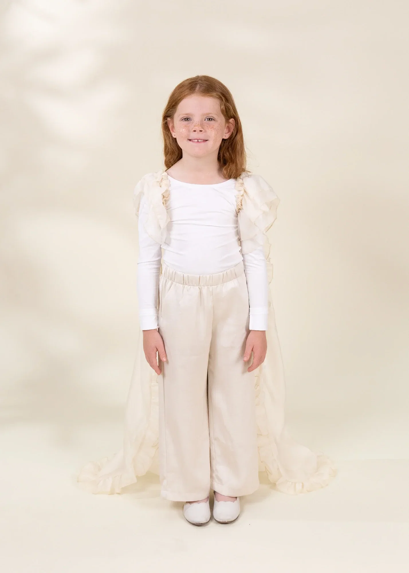 Coco Village Role Play Dress-Up Cream Long Sheer Cape