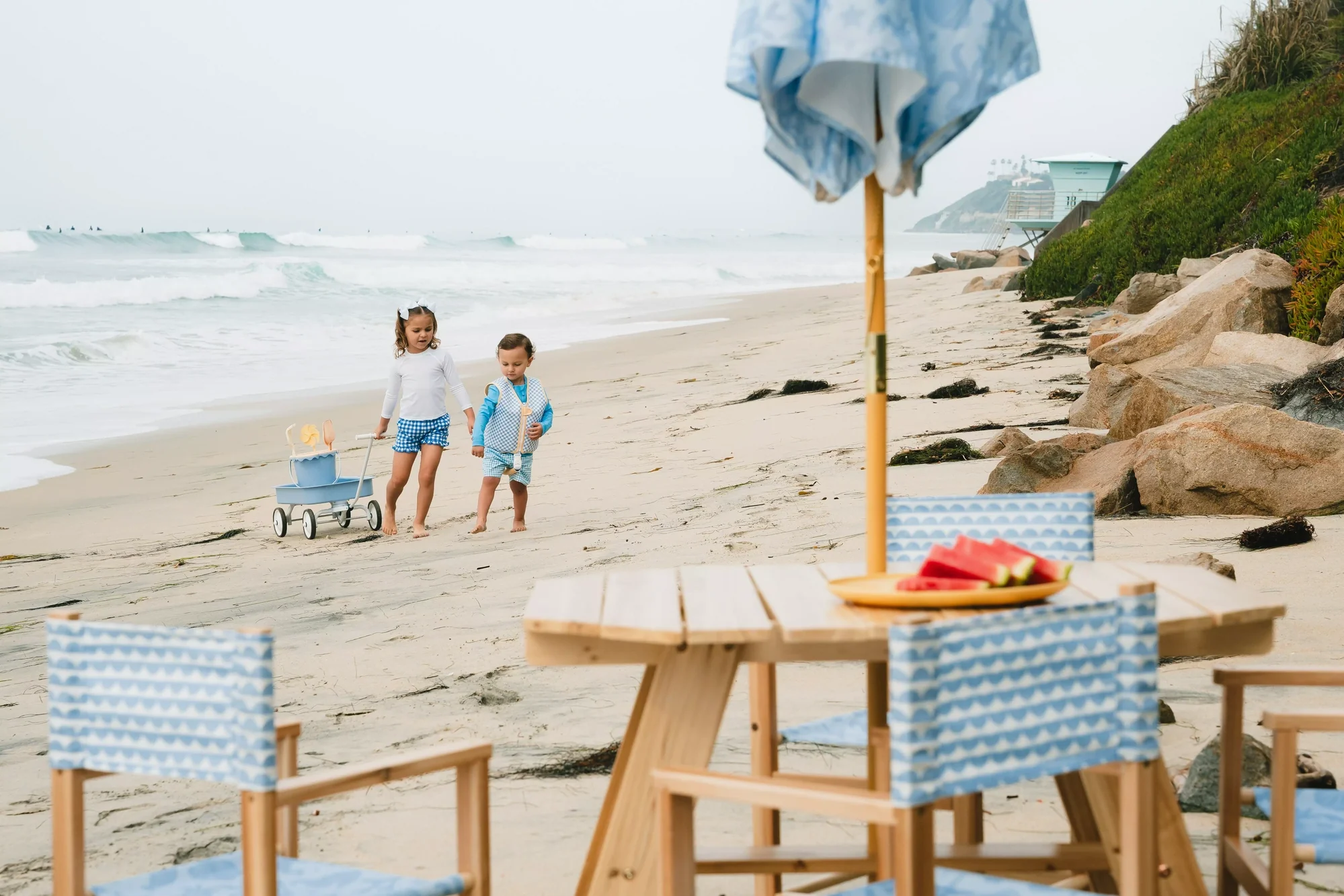 Coco Village Kids’ Patio Set 4 Chairs and Parasol–Under the Sea - Image 5