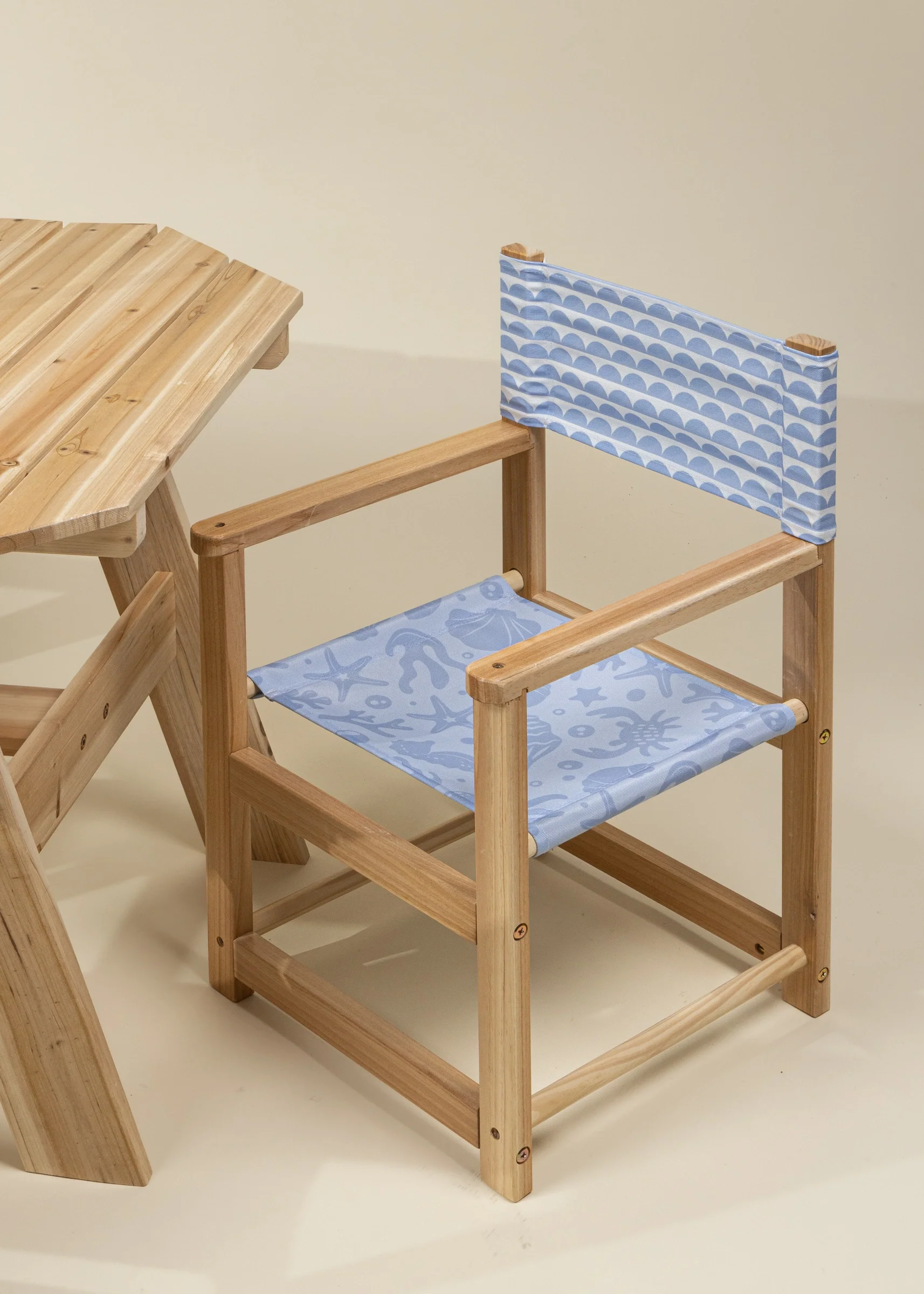 Coco Village Kids’ Patio Set 4 Chairs and Parasol–Under the Sea - Image 6