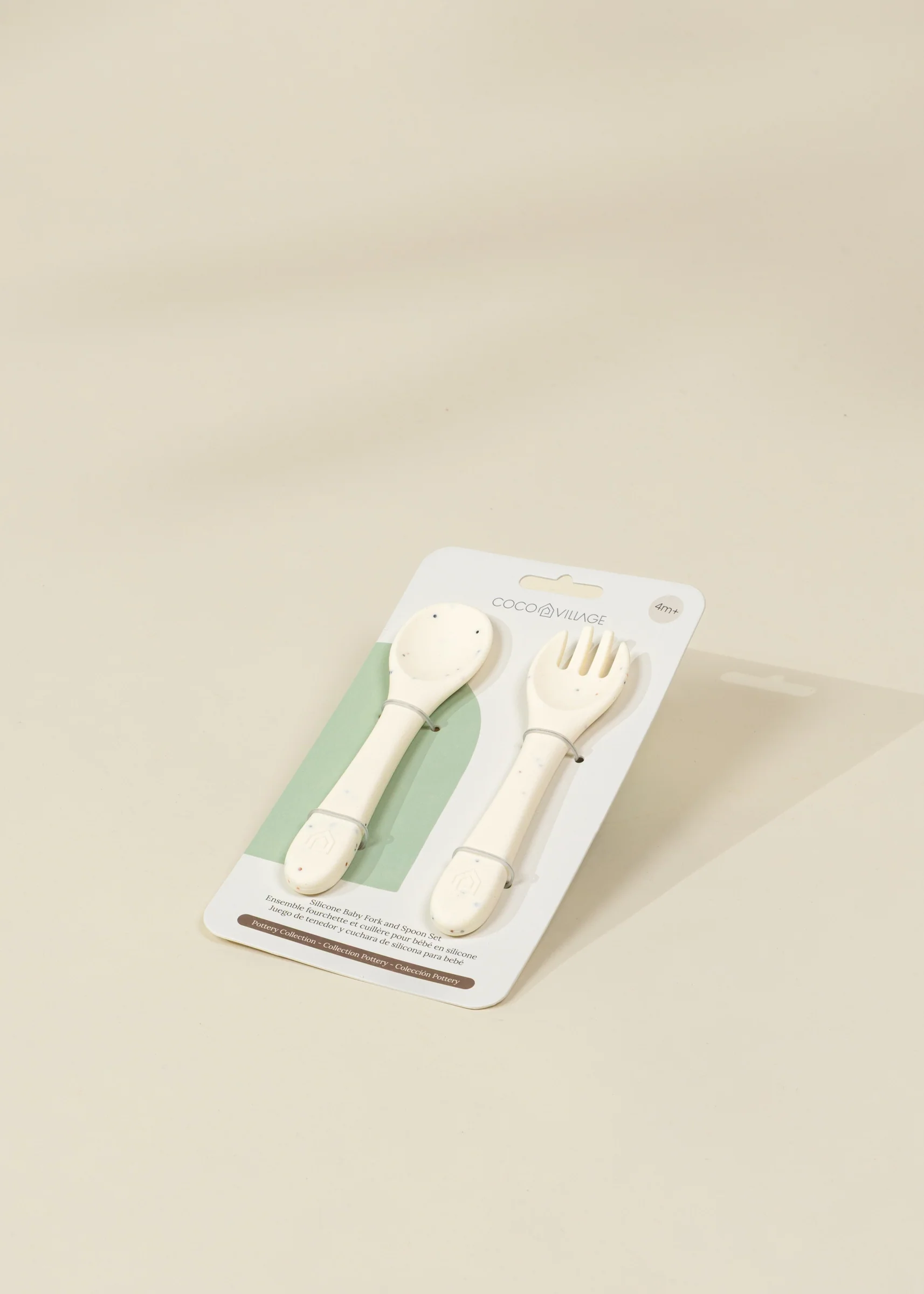Coco Village Silicone Baby Fork&Spoon–Pottery Collection - Image 2
