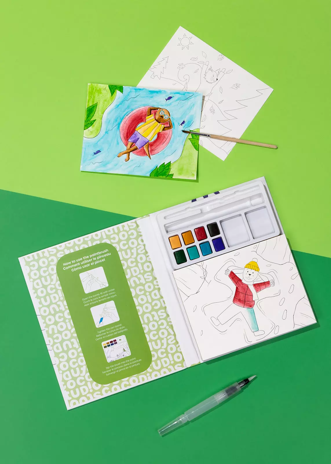 Coco Village Watercolor Forest Painting Book - 30 pages - Image 4