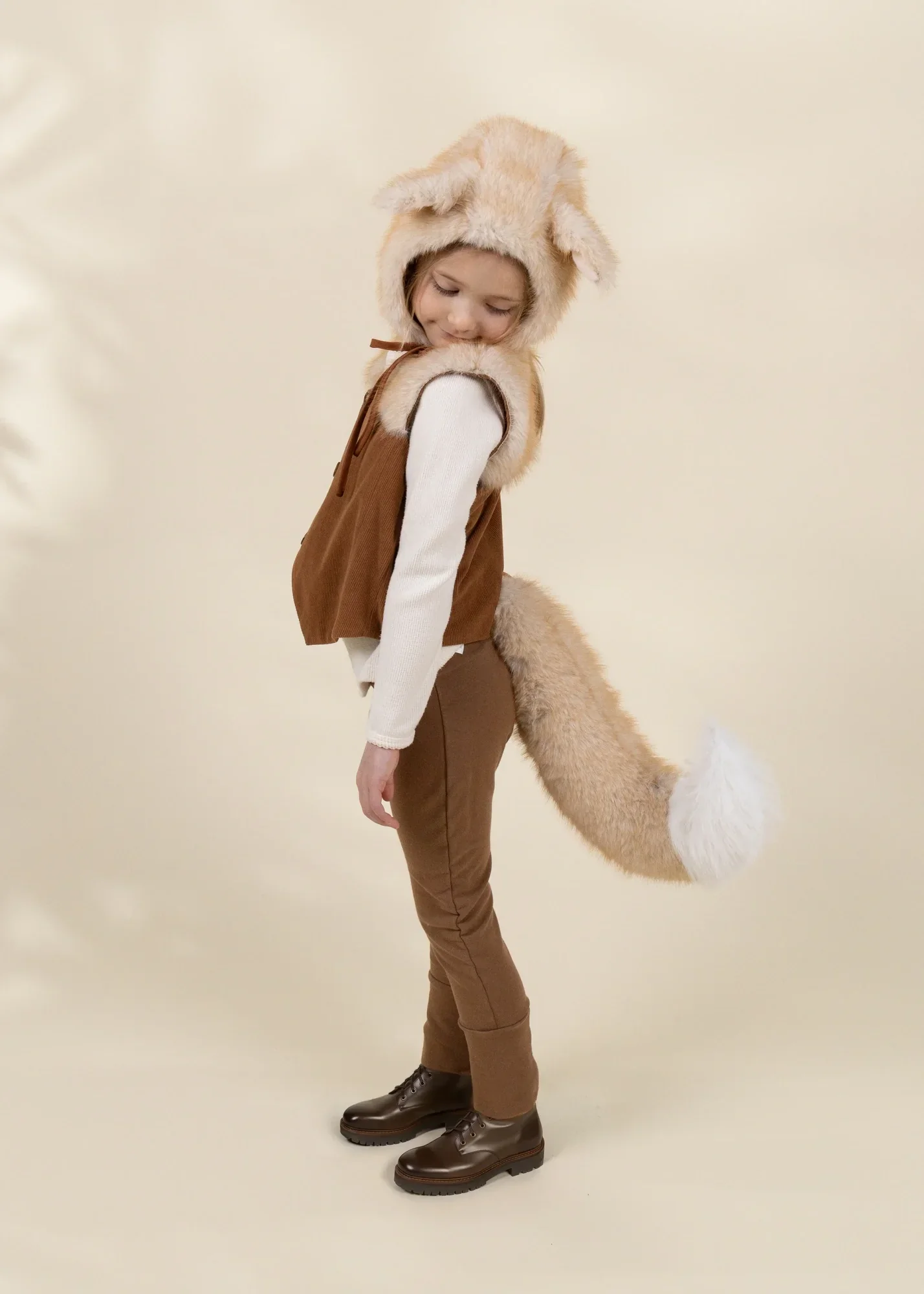 Coco Village Role Play Dress-Up Fox Fur Hat Vest & Tail Set - Image 4