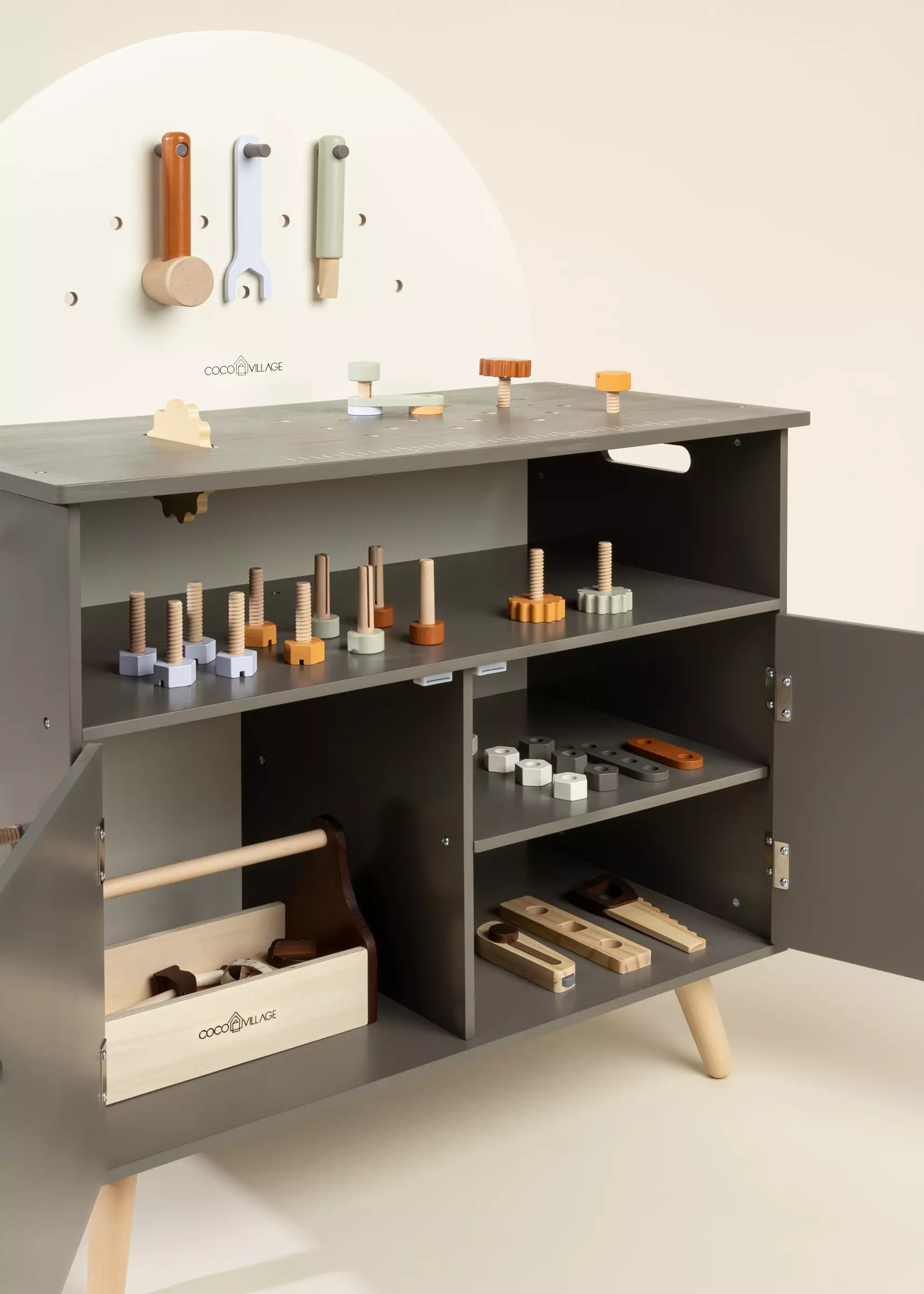 Coco Village Wooden Workbench Playset - Image 11