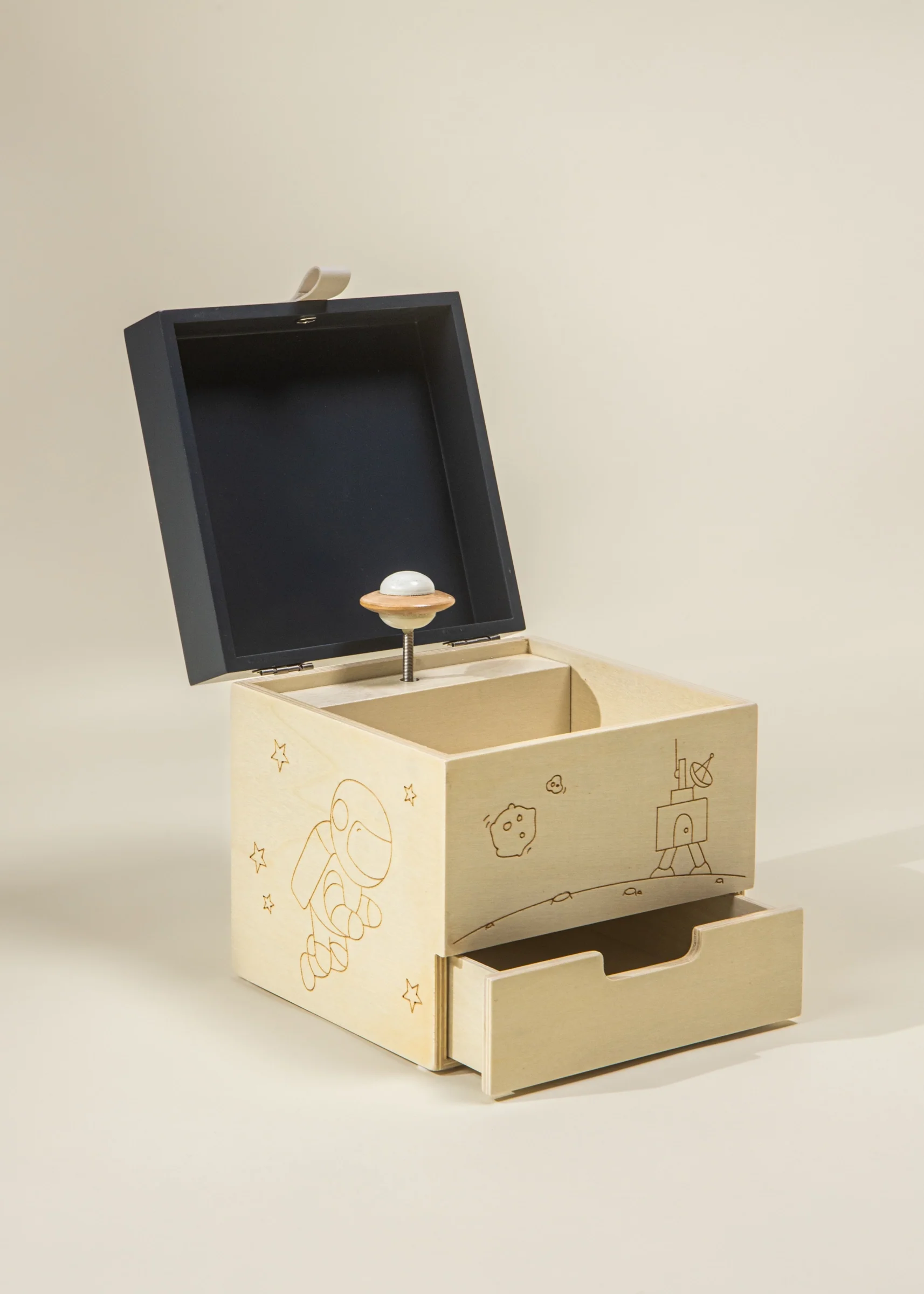 Coco Village Wooden Musical Souvenir Box - Space