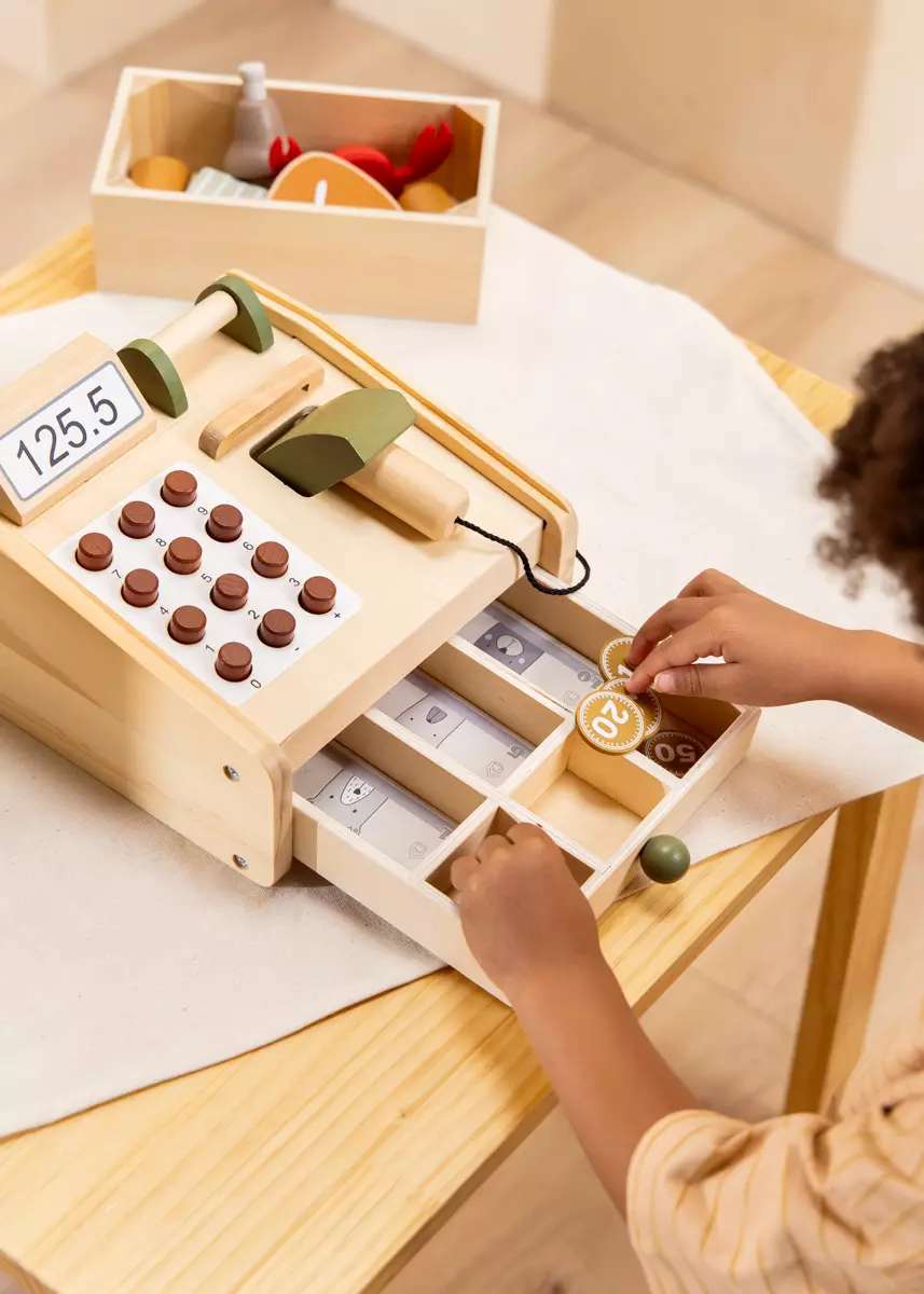 Coco Village Wooden Cash Register - Image 8