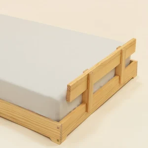 Coco Village Wooden Bed Frame Rail - Natural Wood
