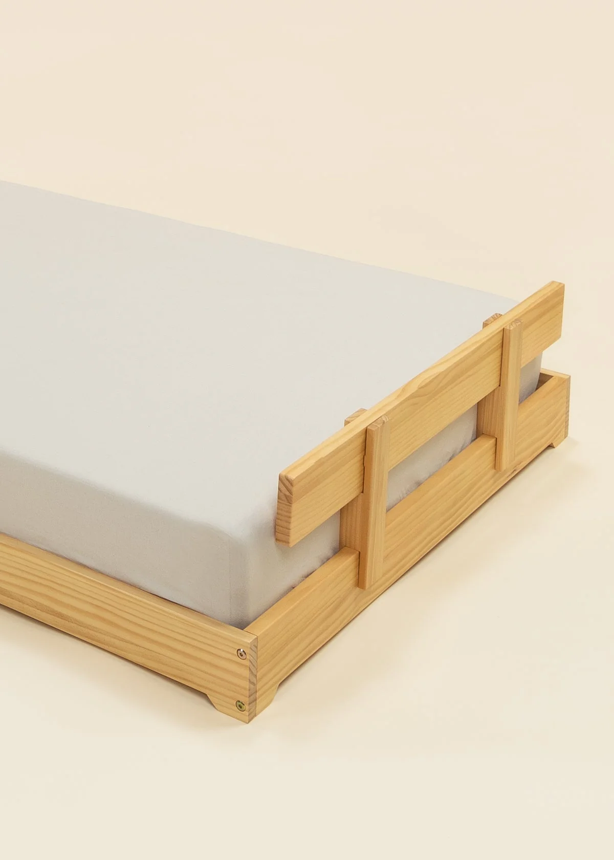 Coco Village Wooden Bed Frame Rail - Natural Wood