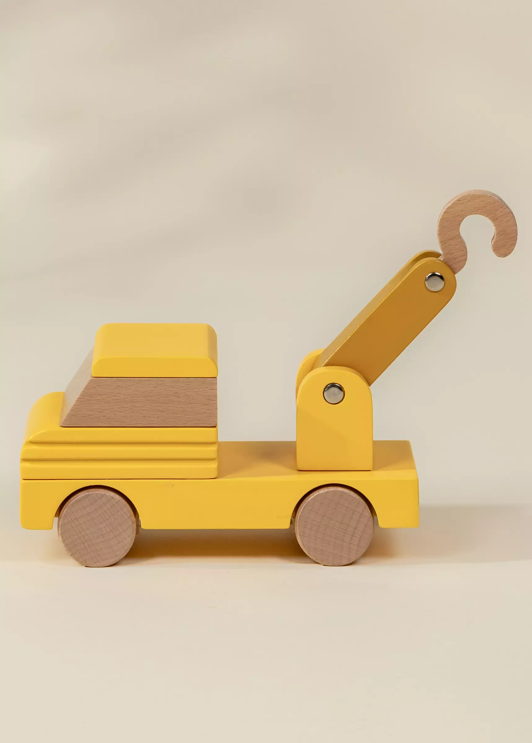 Coco Village Wooden Construction Vehicle - Tow Truck - Image 5