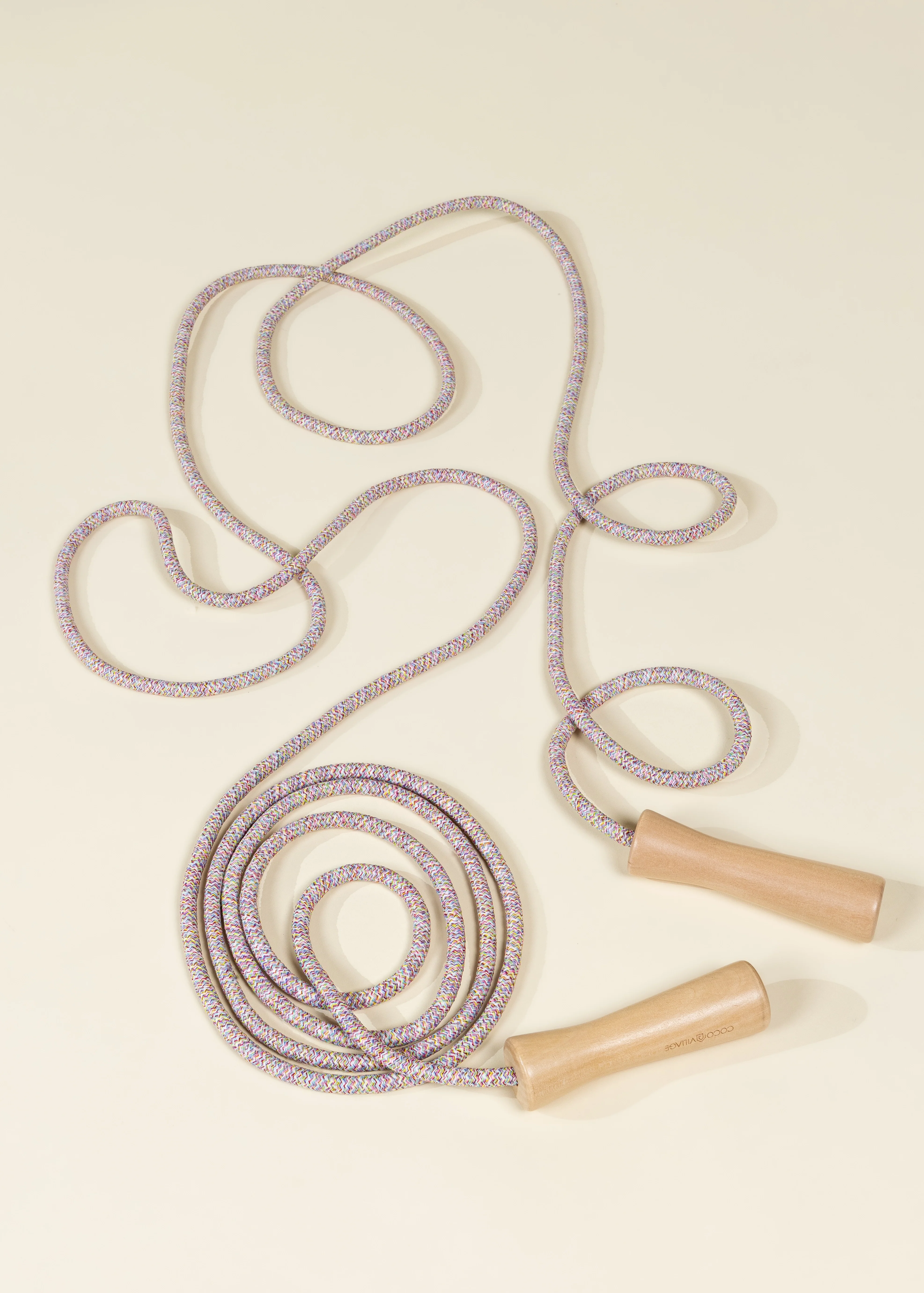 Coco Village Extra-Long Wooden Handle Skipping Rope – Candy Pop - Image 4