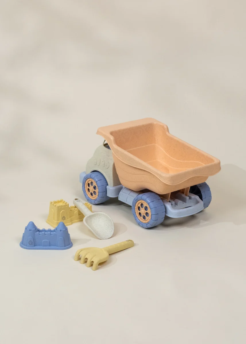 Coco Village Oversized 5-Piece Wheat Straw Sand Toy Set – Dump Truck & Accessories - Image 8