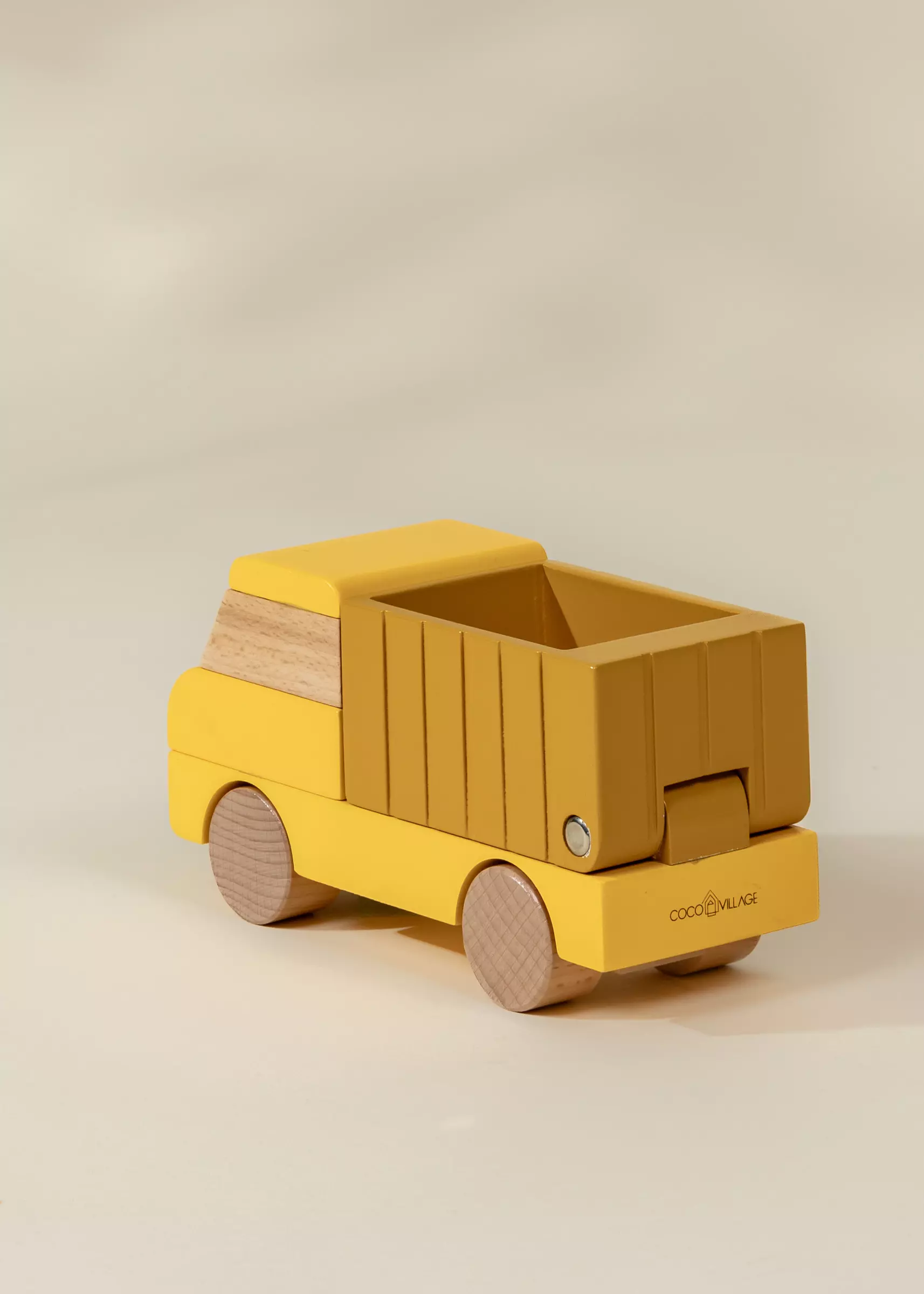 Coco Village Wooden Construction Vehicle - Dump Truck - Image 3