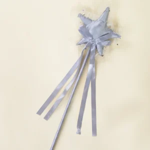 Coco Village Role Play Dress-Up Silver Star Wand with Frill