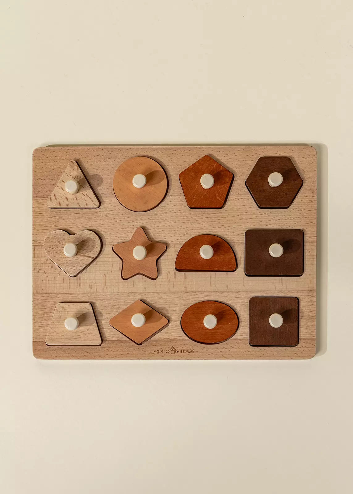 Coco Village Wooden Shapes Learning Set - 12 pcs - Image 4