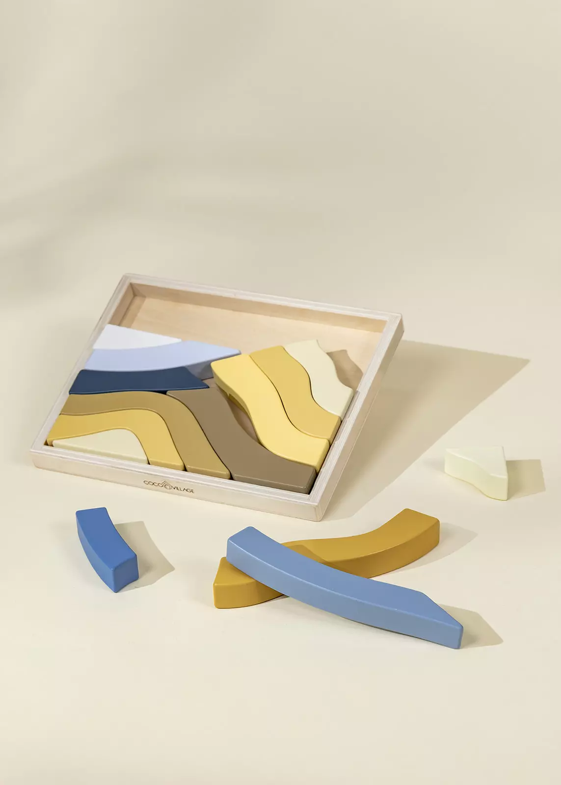 Coco Village Ripples Wooden Creative Blocks Set - 14pcs