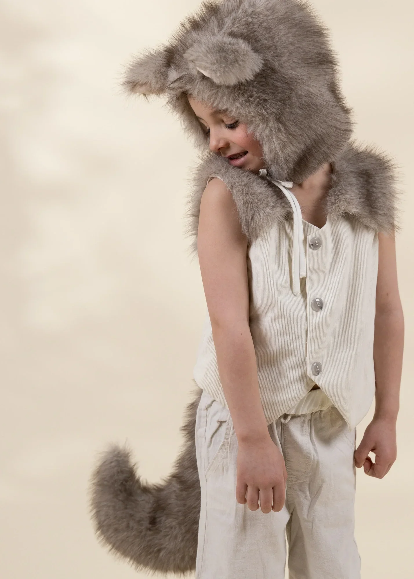 Coco Village Role Play Dress-Up Wolf Fur Hat & Tail Set - Image 4