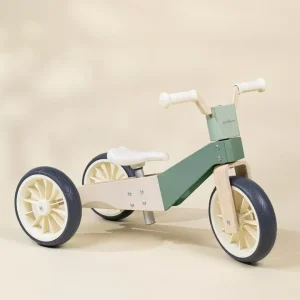 Coco Village Evolutive Wooden Balance Bike - 3 in 1 - Seafoam