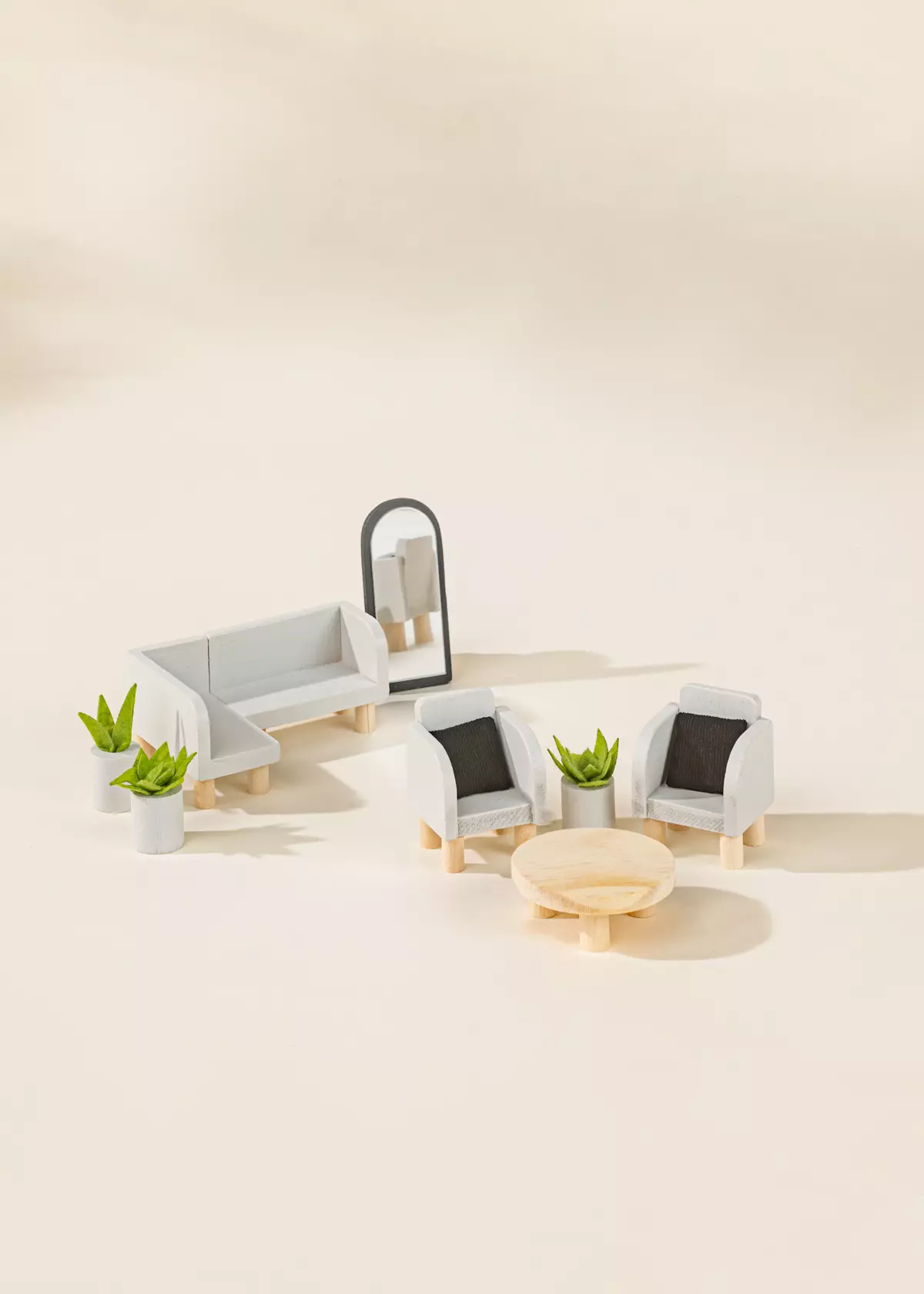 Coco Village Wooden Doll House Living Room Furniture (10pcs)