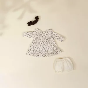 Coco Village CocoBaby 18" (46 cm) Baby Play Doll Clothing Set – Ruffled Dress