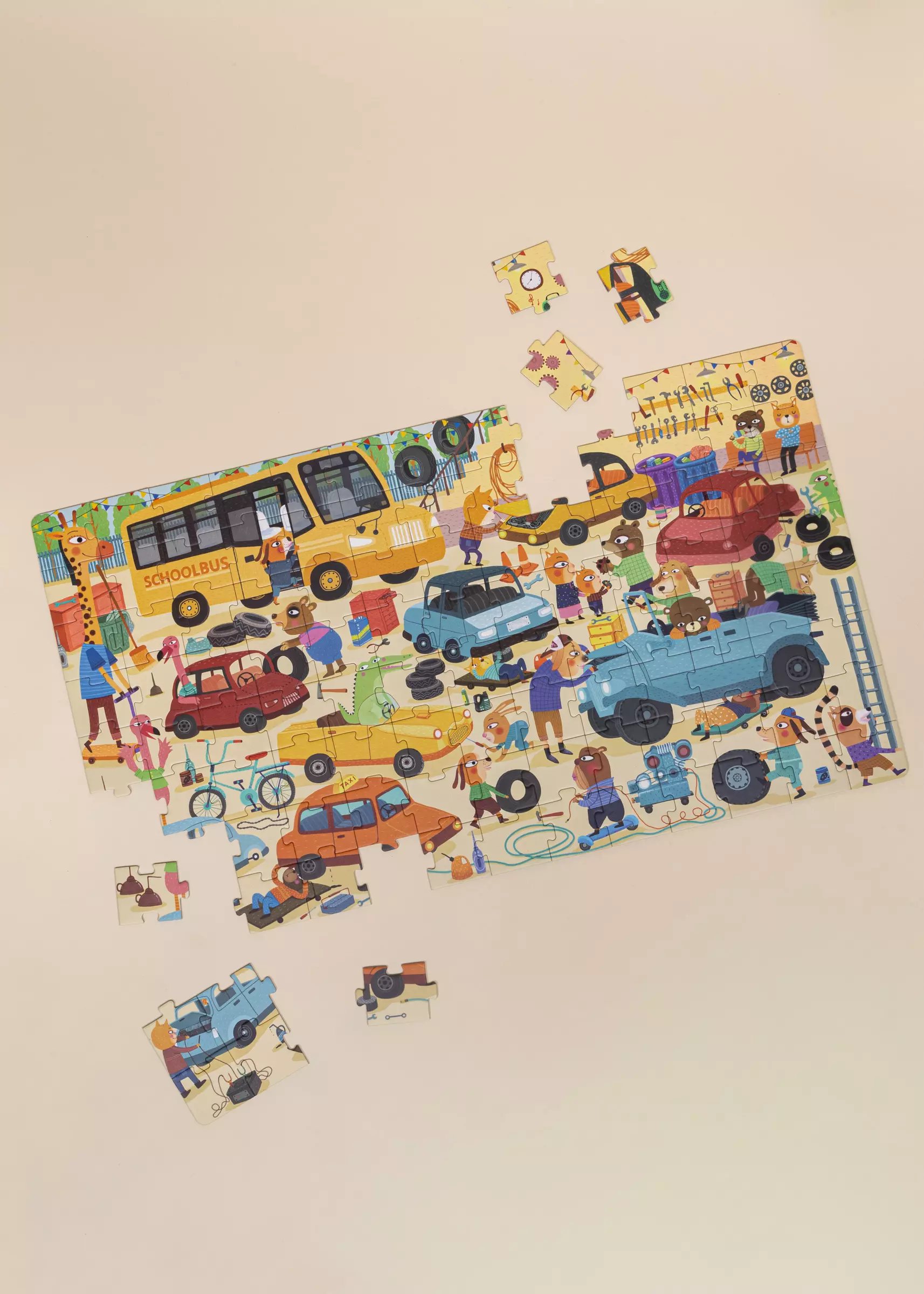 Coco Village Carry-On Puzzle - Busy Garage - 104pcs - Image 3