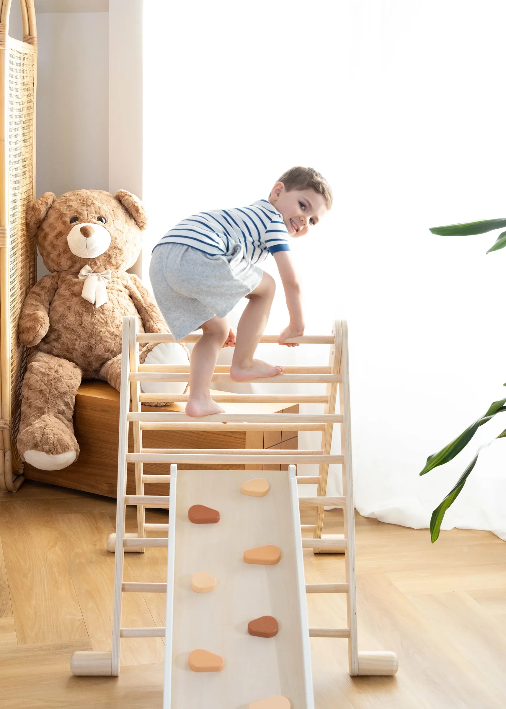 Coco Village Montessori 2-in-1 Triangle & Wall Climber - Image 11