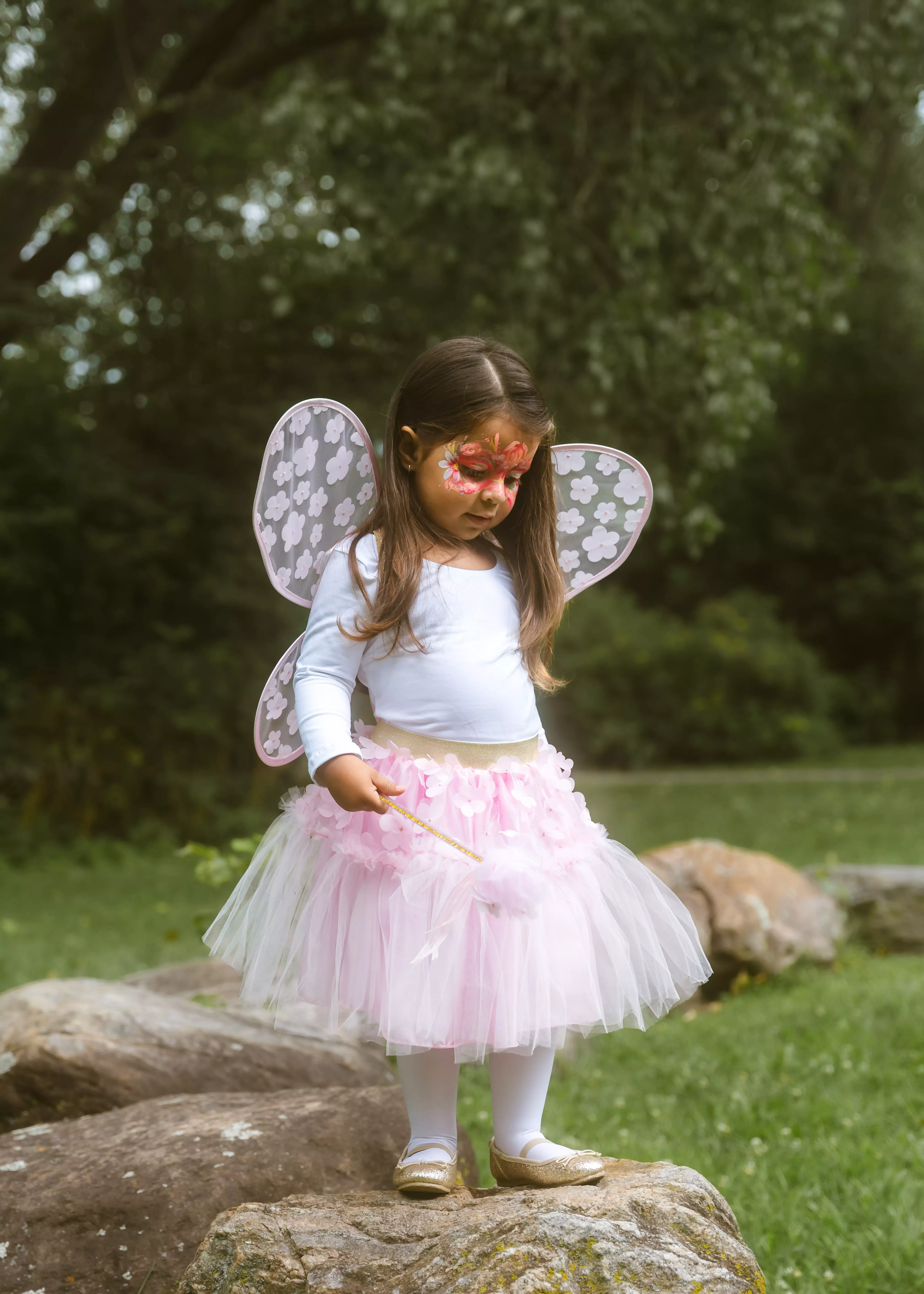 Coco Village Flower Tutu, Wings & Wand Costume - 7-8Y - Image 8