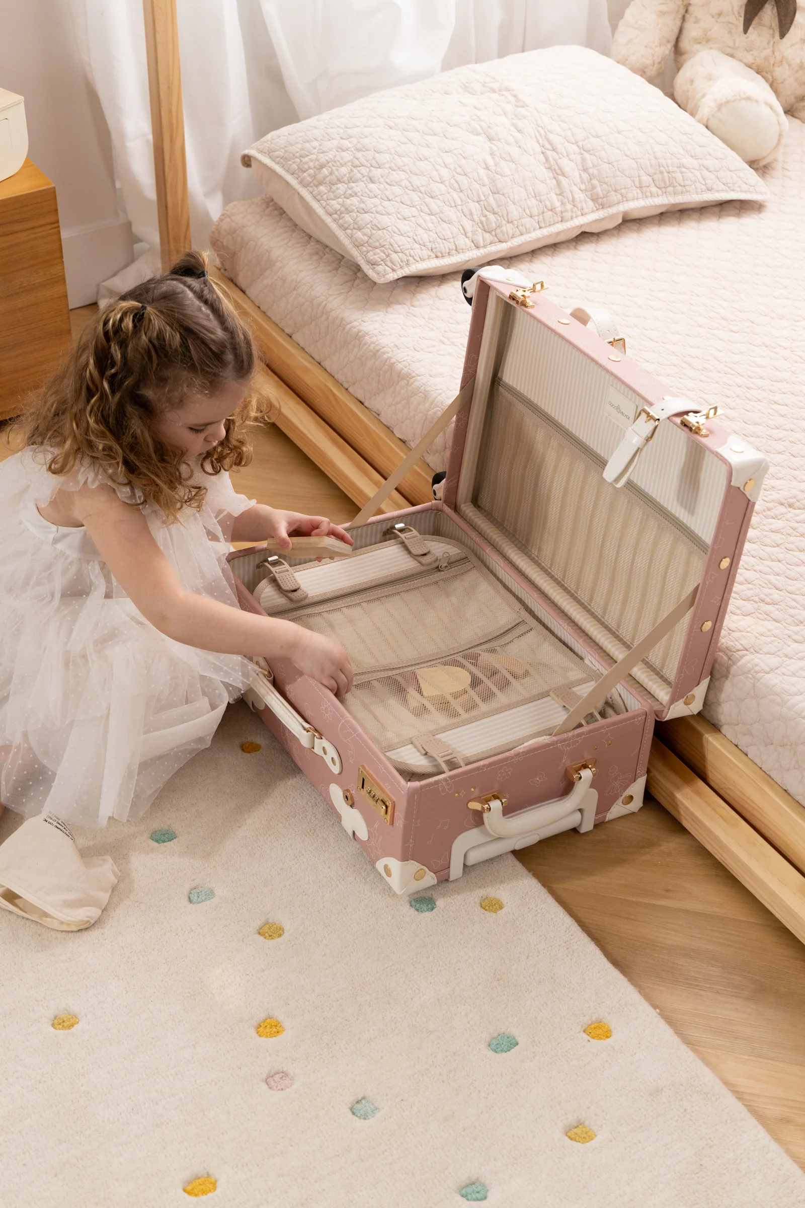 Coco Village Vegan Leather Carry-On Suitcase - Ballerina - Image 14