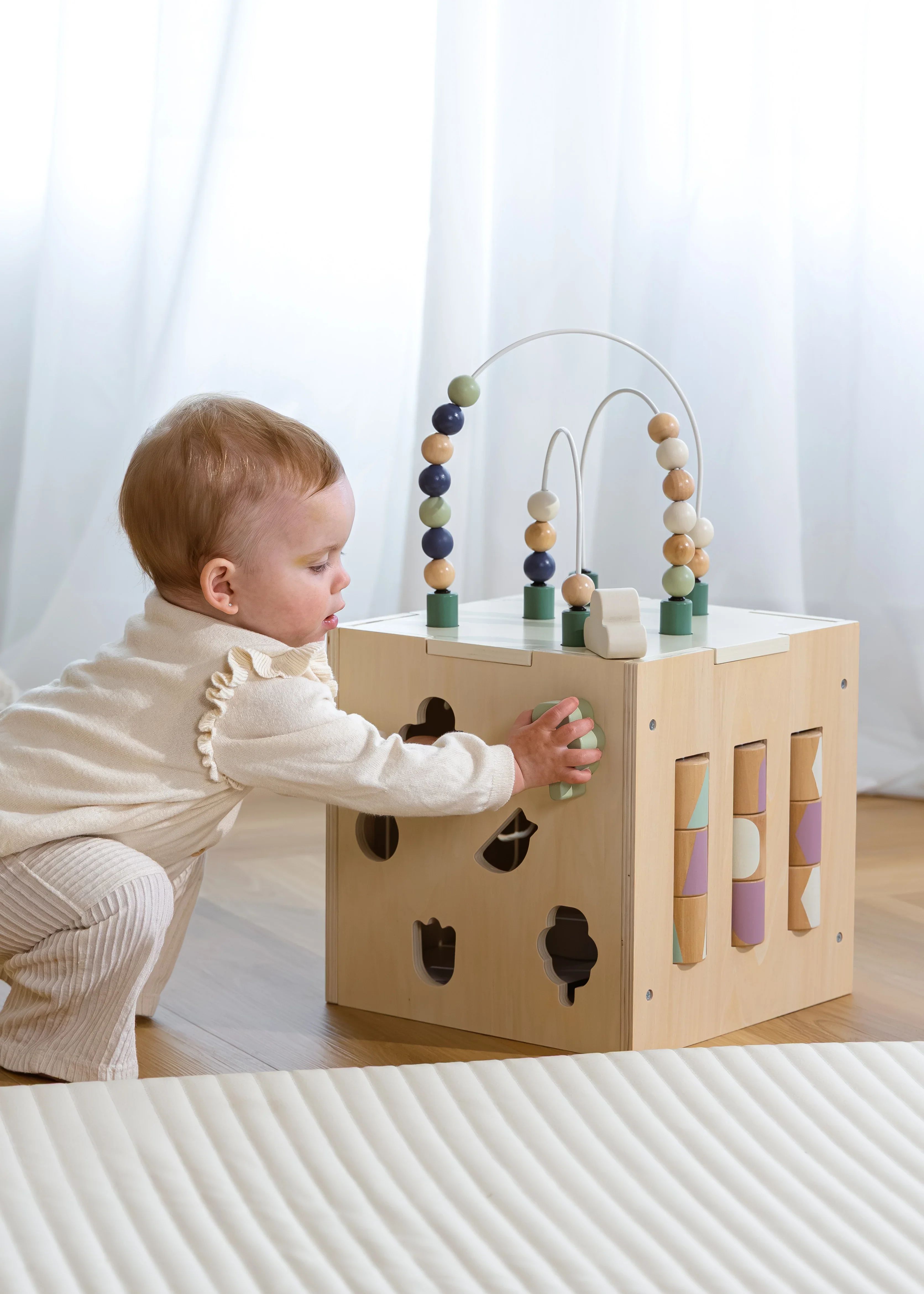 Coco Village Wooden Activity Cube - Image 2